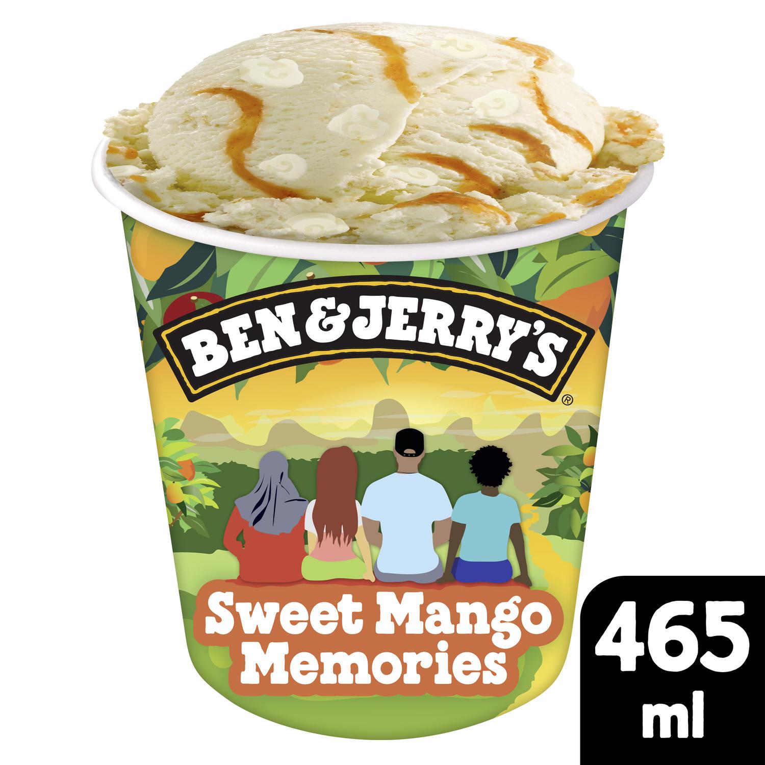 Helado crema nata con salsa de mango Ben & Jerry's 391 g.