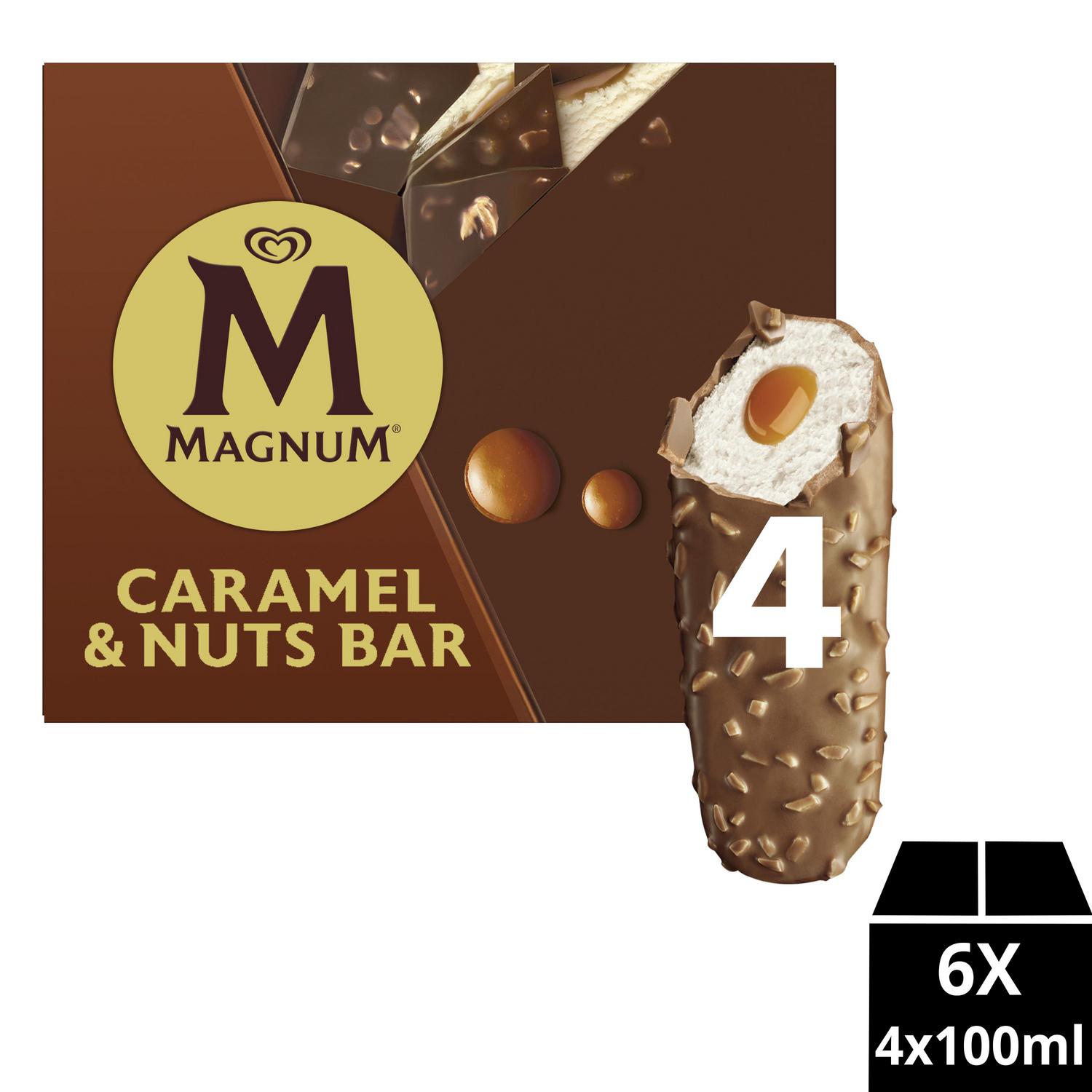 Helado Caramel y Nuts Bar Magnum 4 uds.