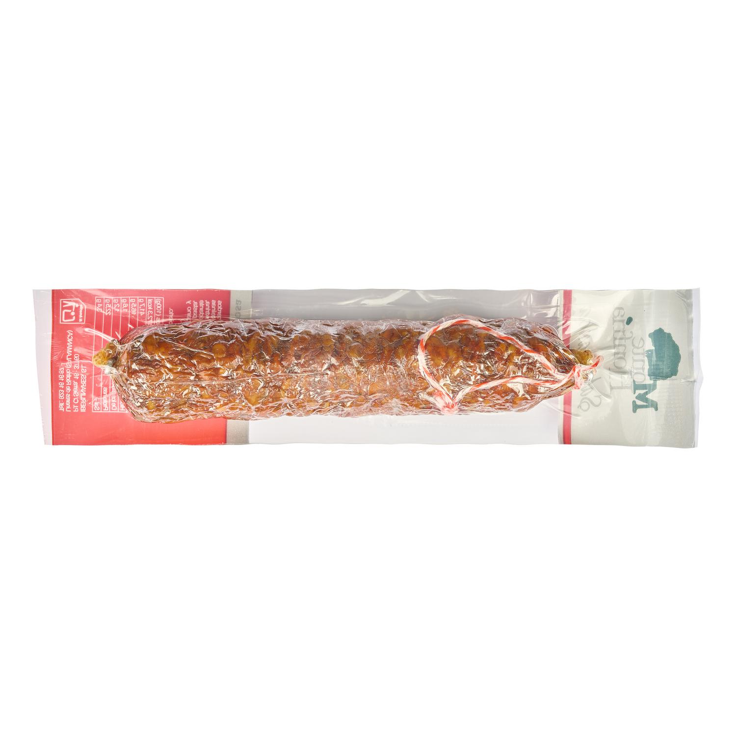 Chorizo vela ibérico Monte Honfria sin gluten y sin lactosa 150 g.