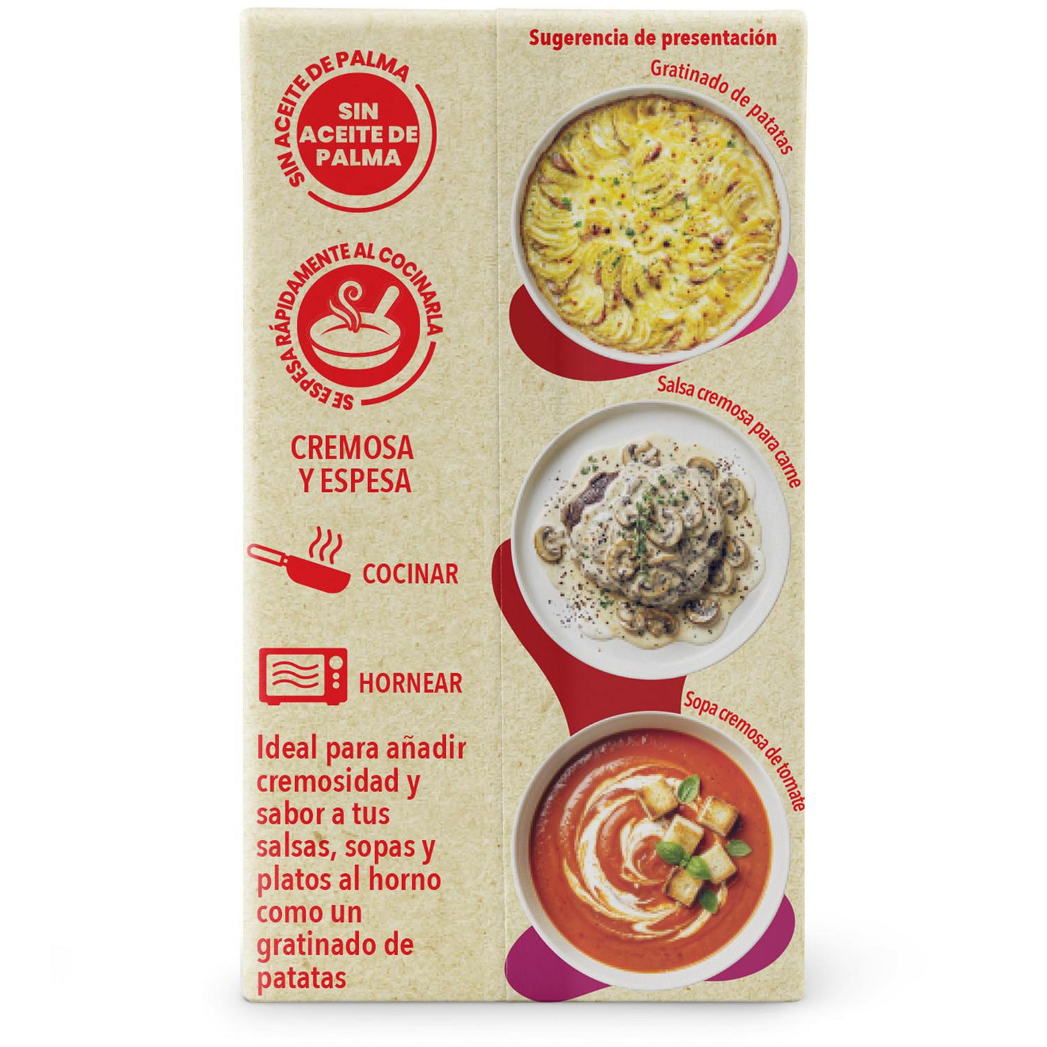 Nata vegetal para cocinar Tulipán sin lactosa 250 ml.