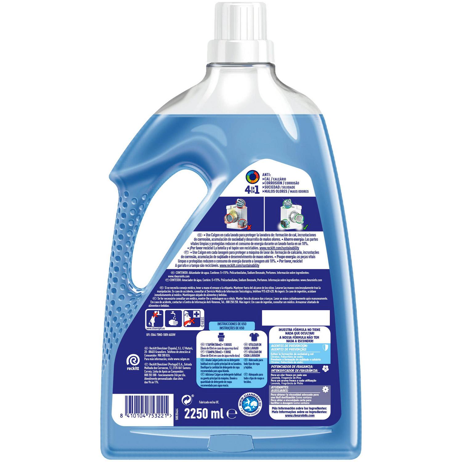 Antical para lavadora en gel Power Gel Calgon 2,25 l.