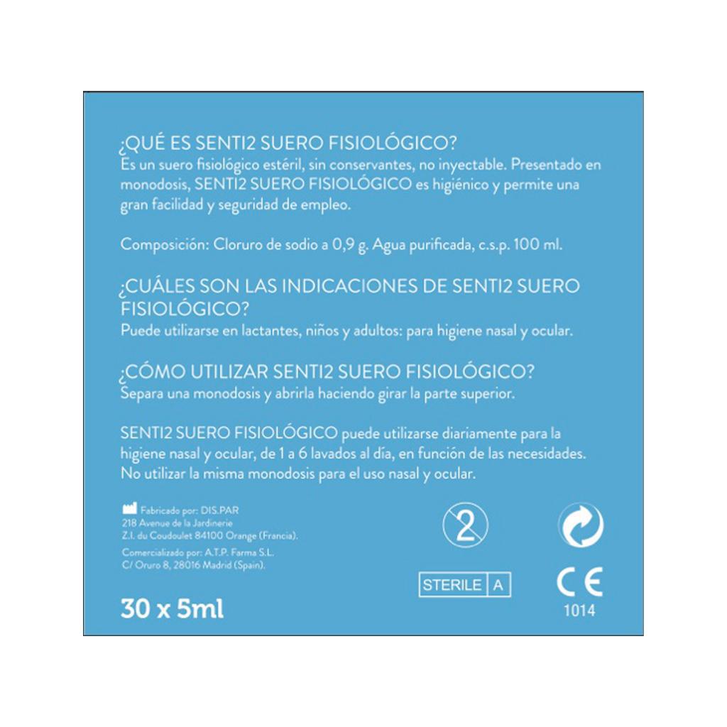 Suero fisiológico SENTI2 pack 30 monodosis de 5 ml