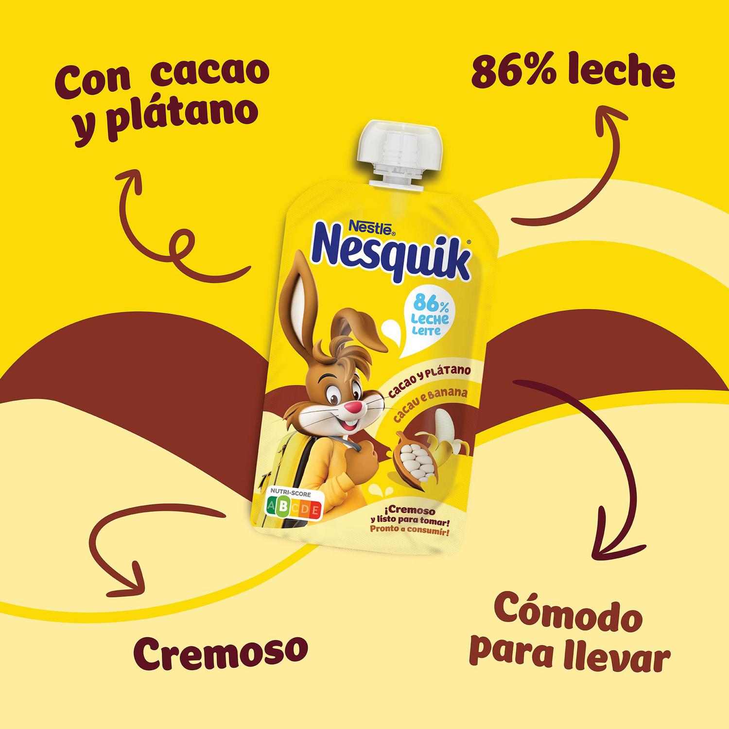 Bolsita de cacao y plátano Nesquik 110 g.