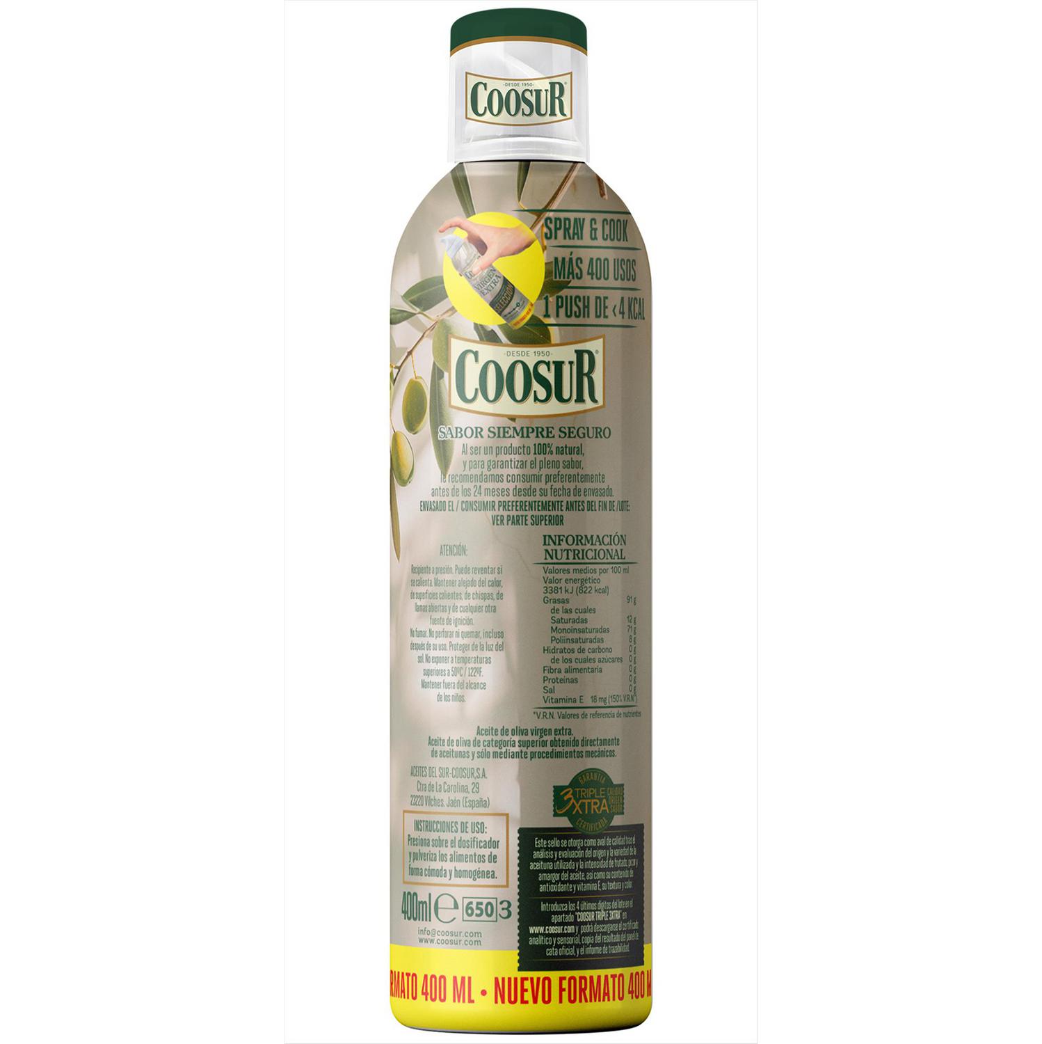 Aceite de oliva virgen extra spray Coosur 400 ml.