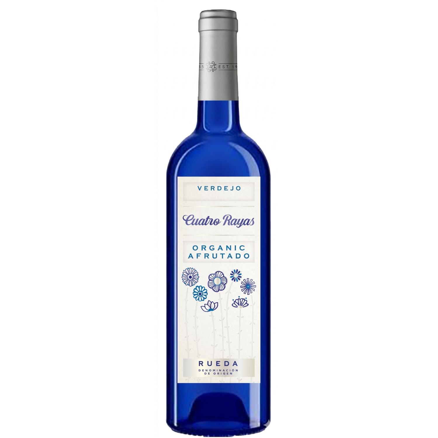 Vino blanco verdejo afrutado ecológico Cuatro Rayas D.O. Rueda 75 cl.