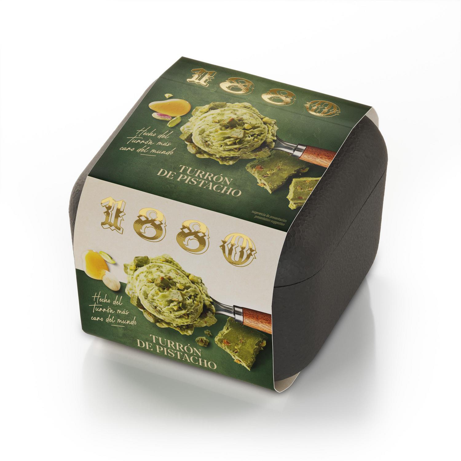 Helado de turrón de pistacho 1880 sin gluten 320 g.