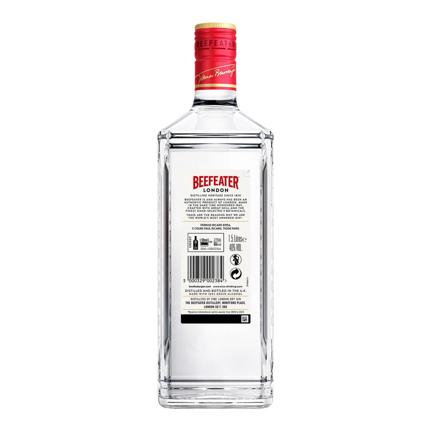 Ginebra Beefeater 1,5 l.