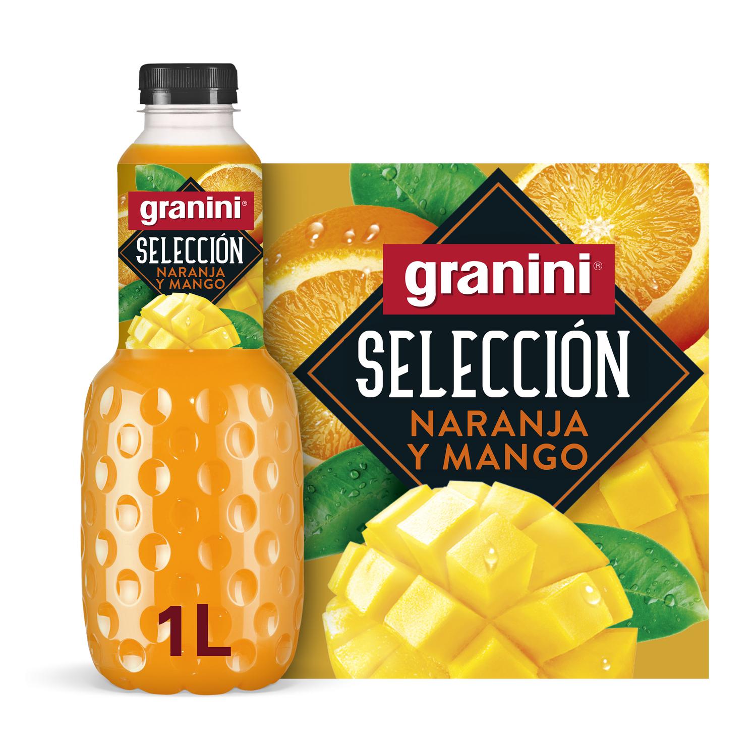 Bebida de fruta naranja y mango Granini Selección Mix botella 1 l.
