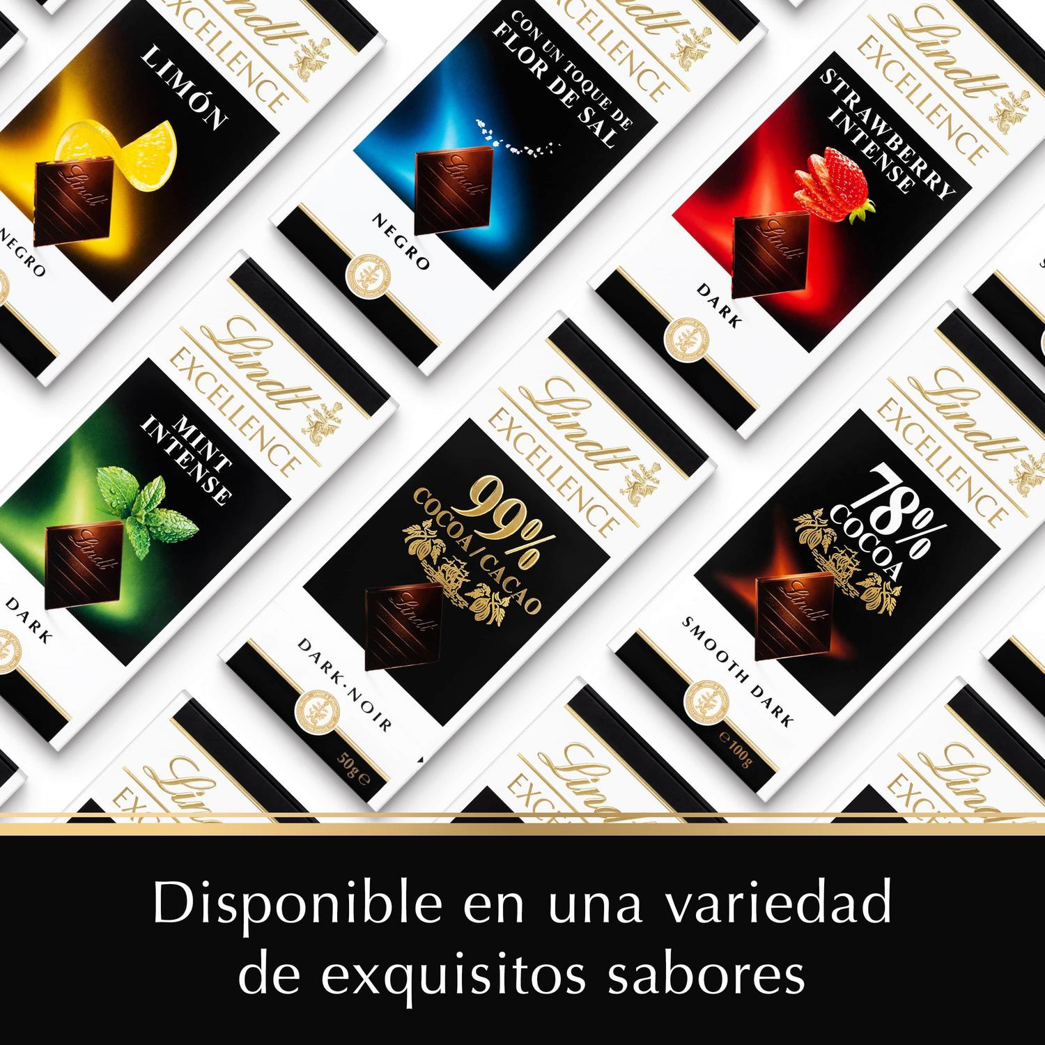 Chocolate negro intenso con naranja Lindt Excellence 100 g.