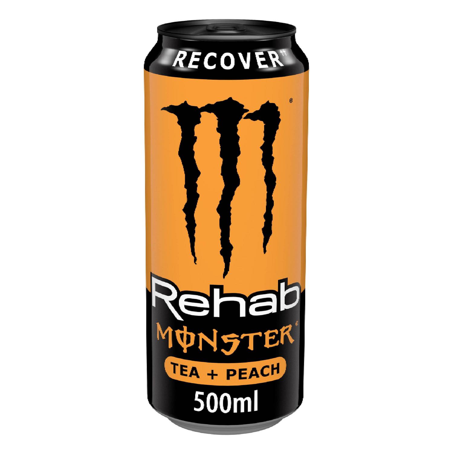 Monster Energy Rehab Bebida Energética tea+peach lata 500 ml.