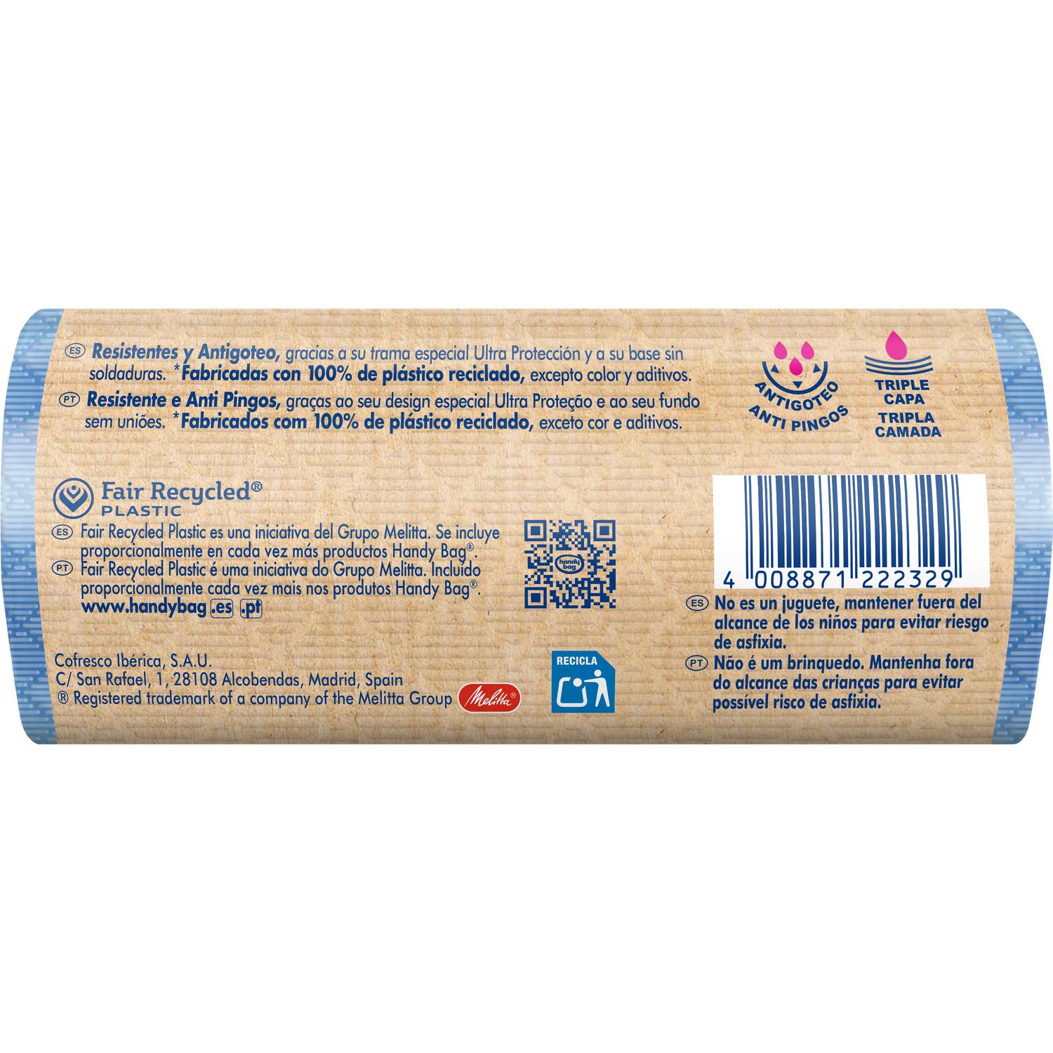 Bolsas de Basura Resistente Antigoteo 100% Reciclado 30L 12 ud