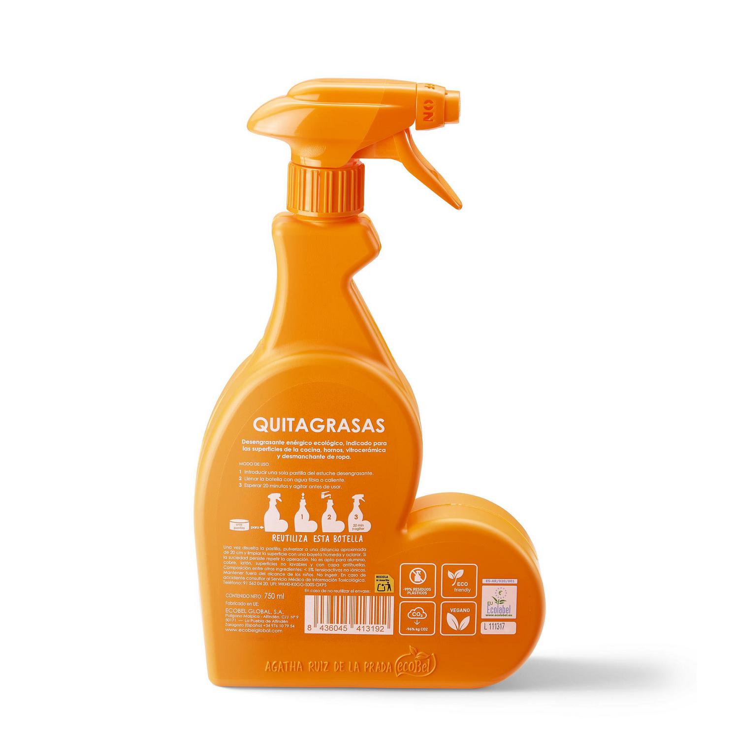 Quitagrasas en pistola ecológico Ecobel Agatha Ruiz de la Prada 750 ml.