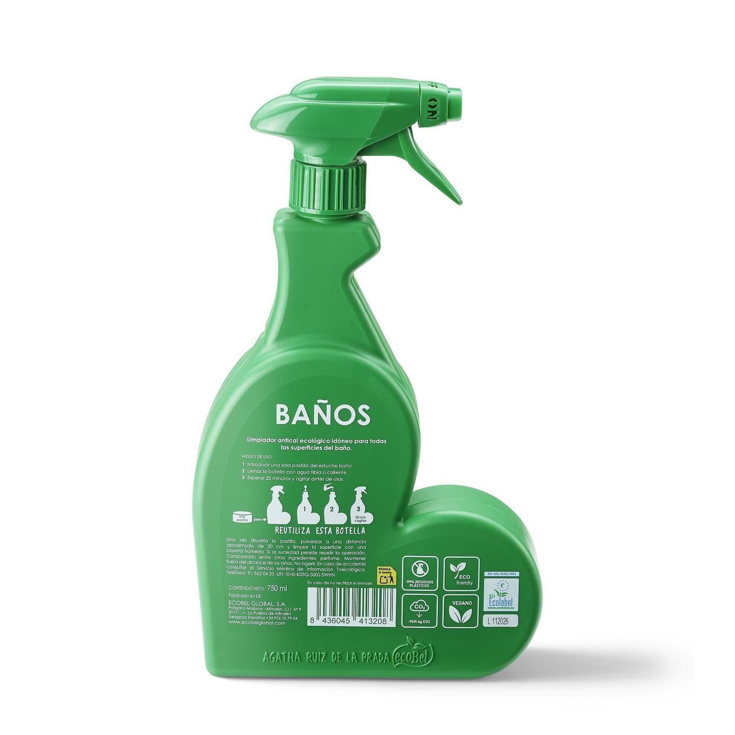 Limpiador antical super brillo ecológico Ecobel Agatha Ruiz de la Prada 750 ml.