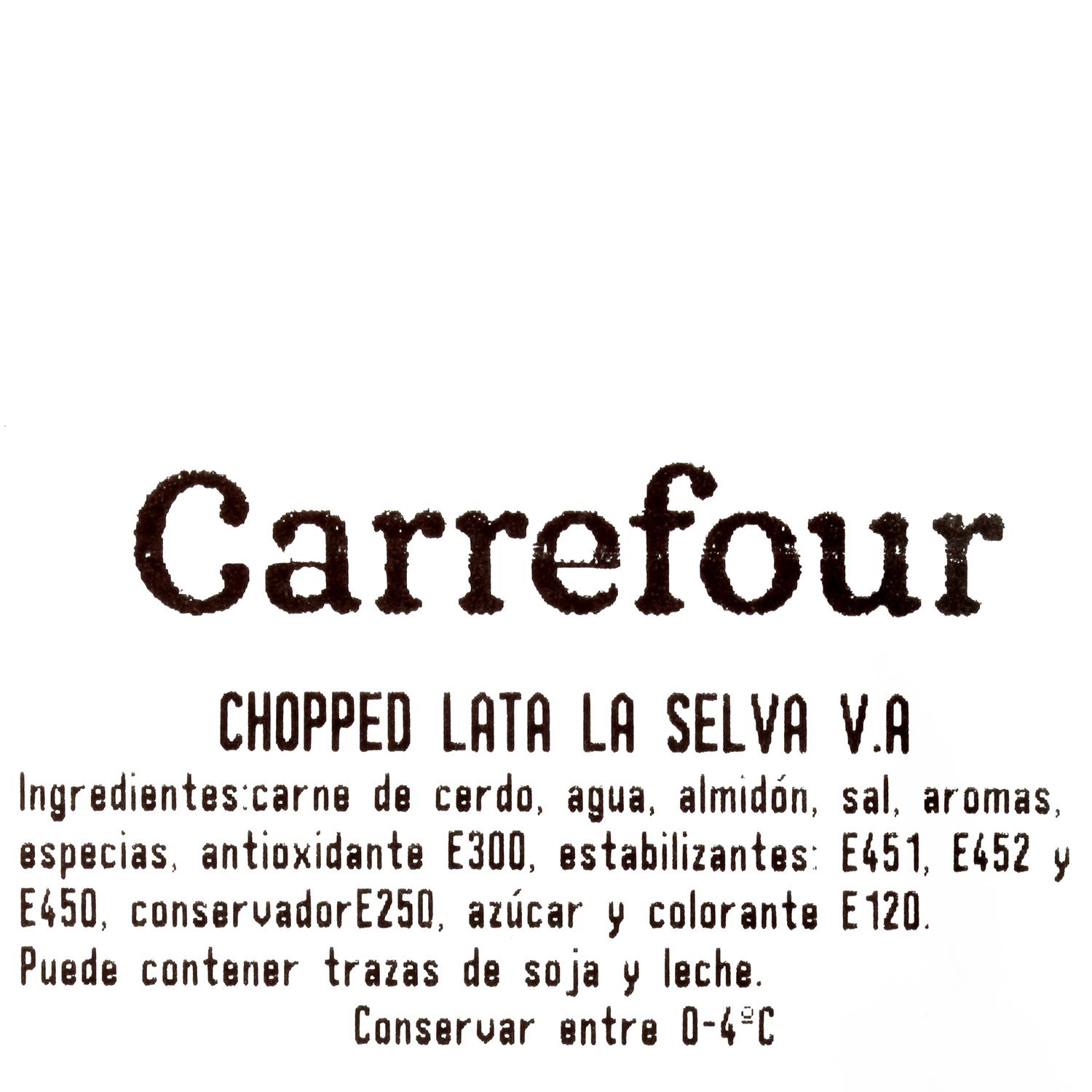 Chopped de lata cuadrada La Selva 180 g aprox