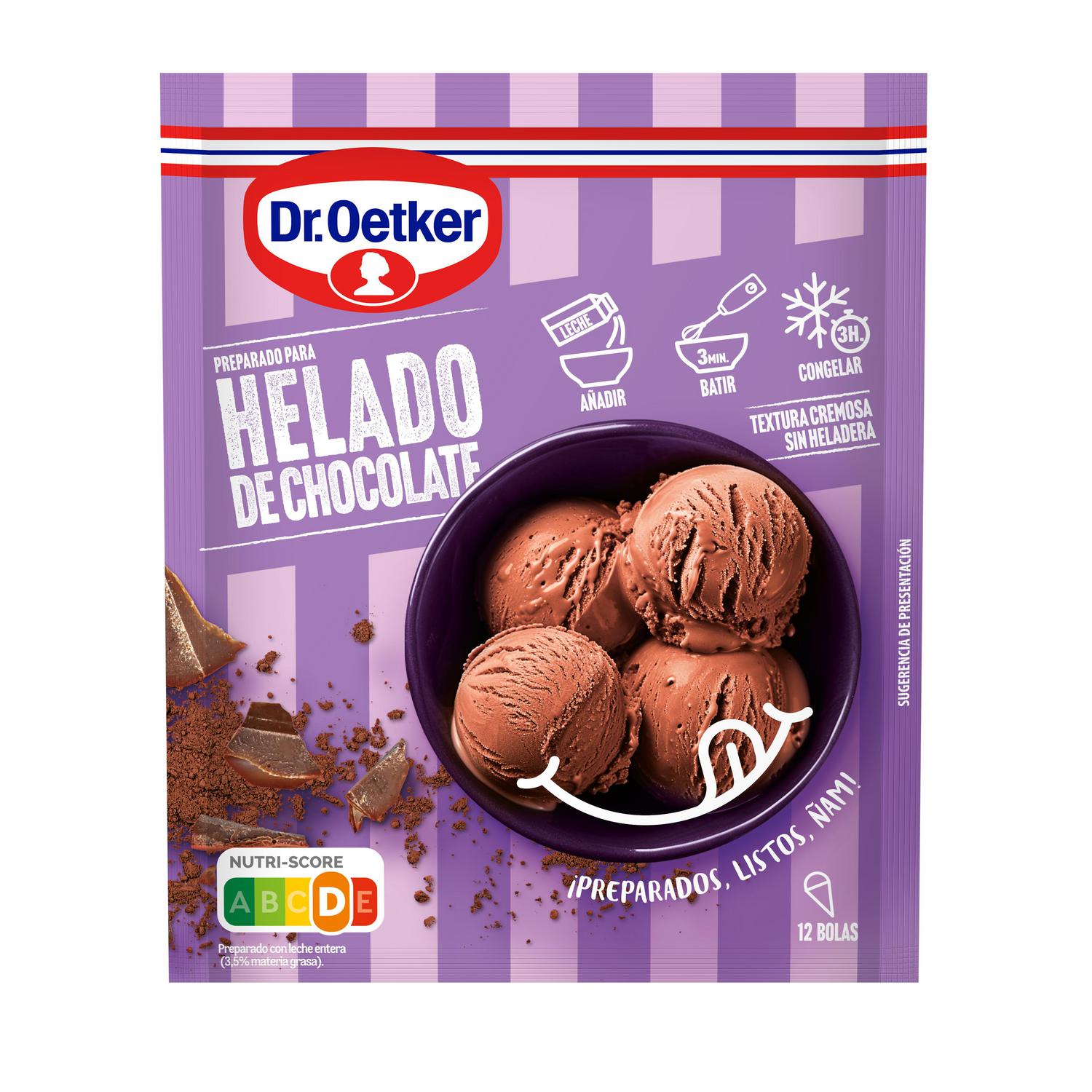 Preparado para helado de chocolate Dr. Oetker 110 g.