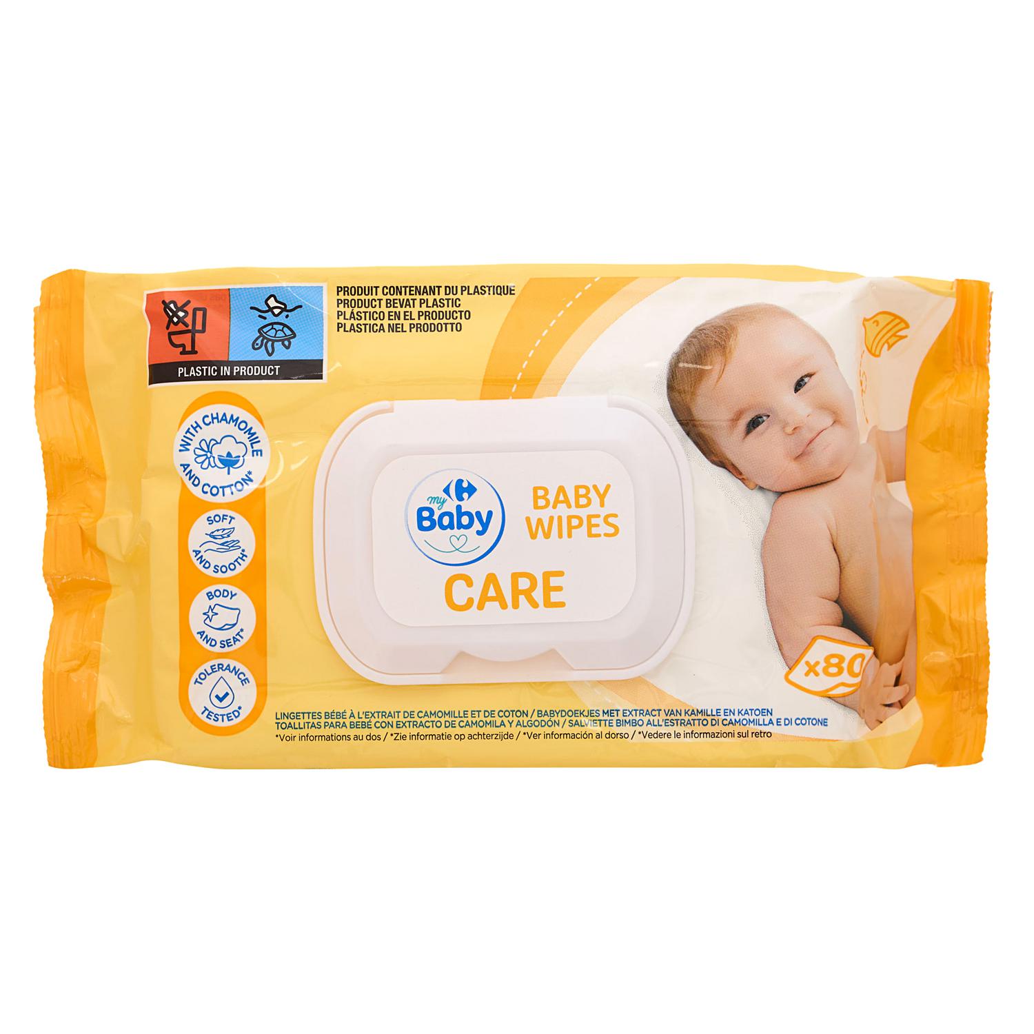 Toallitas bebe camomila My Carrefour Baby 80 ud.