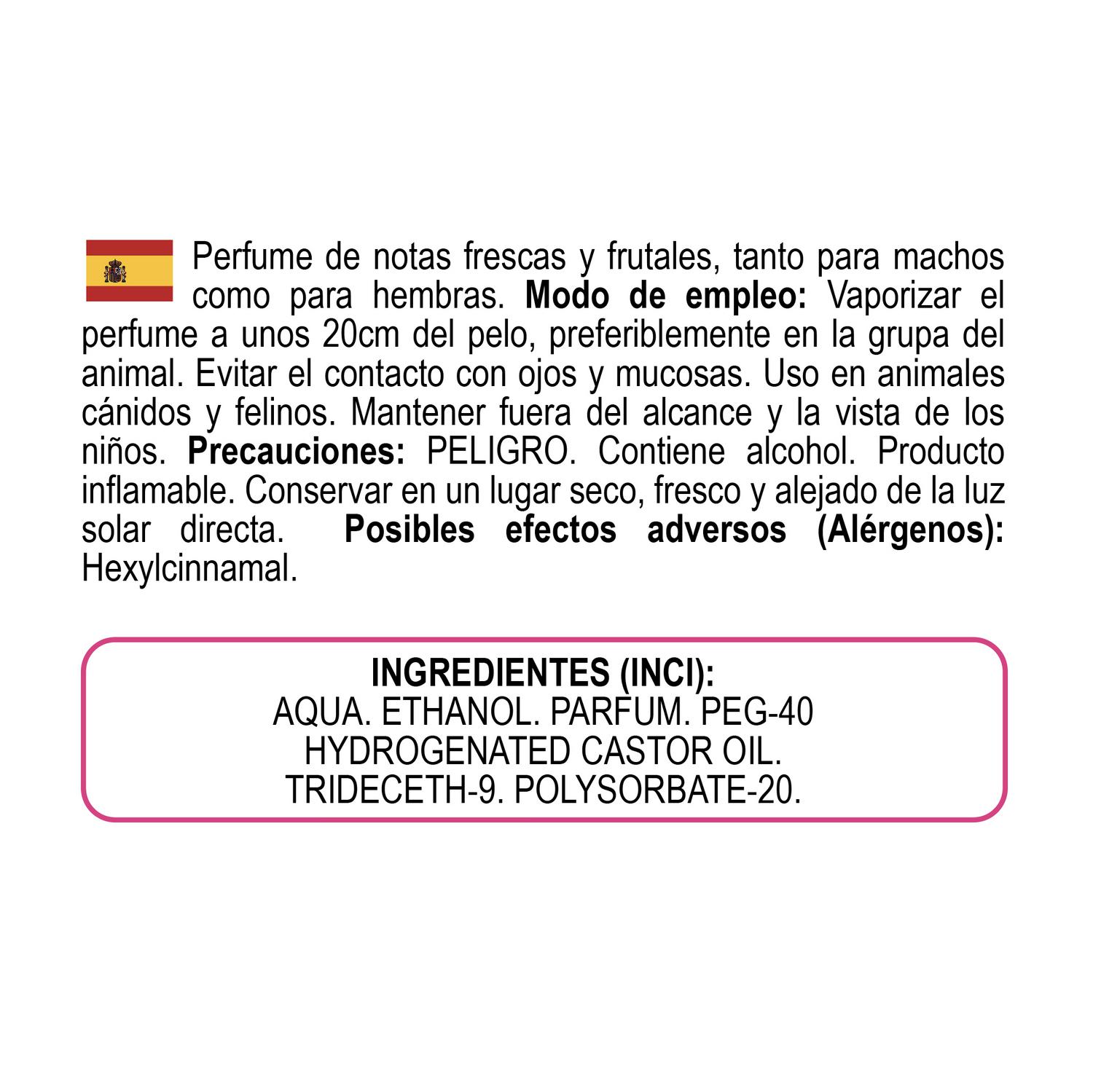 Perfume para perro de fresa Kimbo París 80 ml