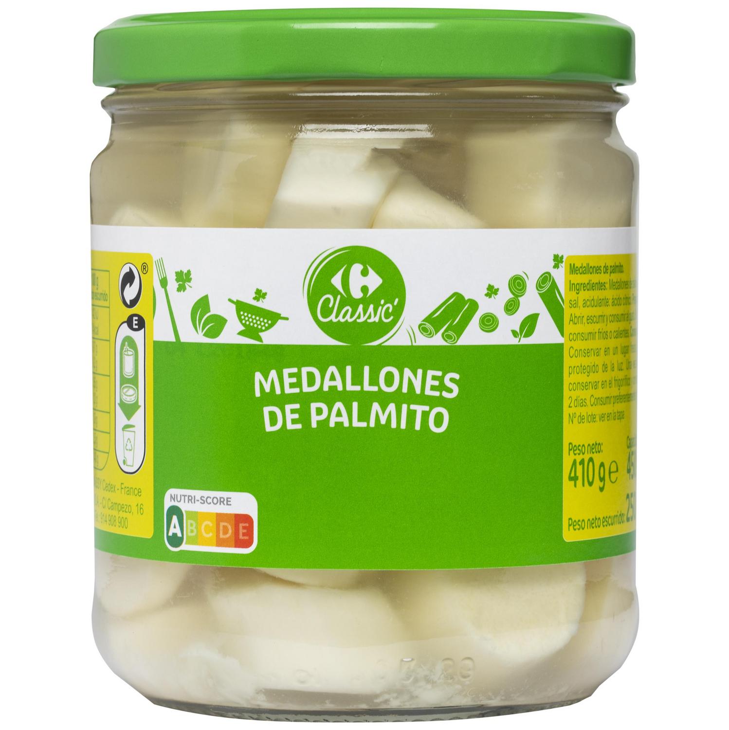 Palmitos en medallones Carrefour Classic 250 g.
