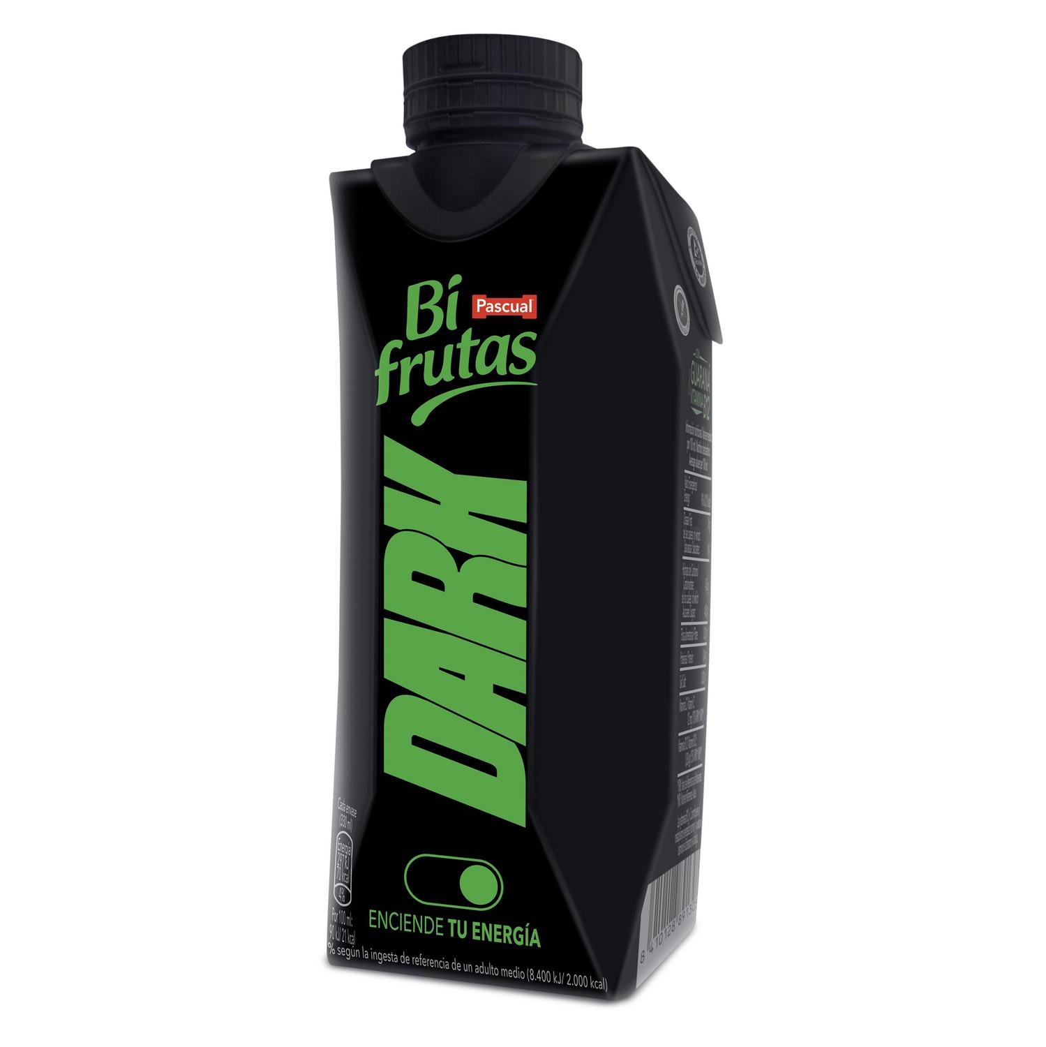 Bebida refrescante mixta de leche y zumo de frutas Bifrutas Dark 330 ml.
