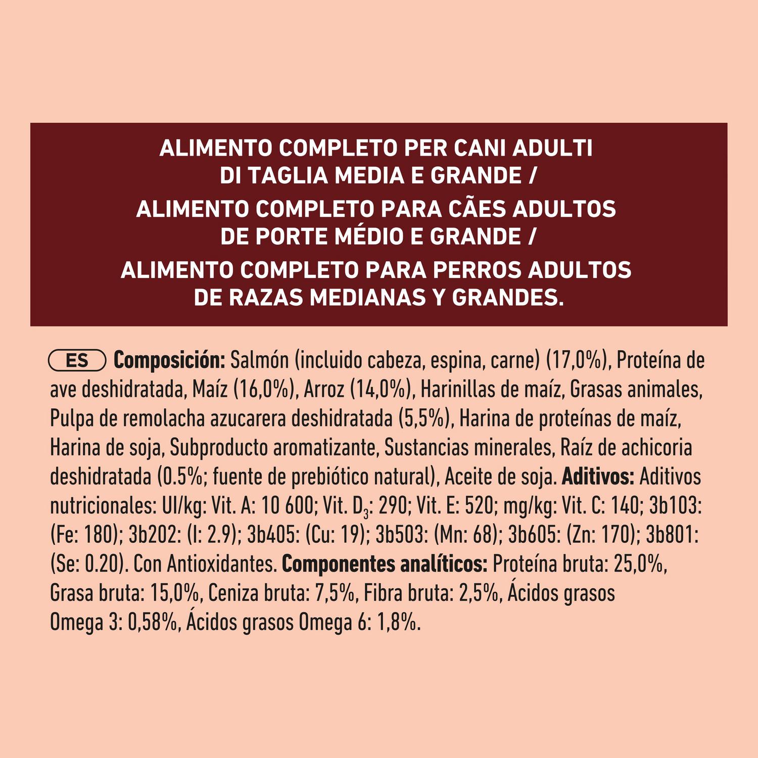 Pienso de salmón digestión delicada microbioma intestinal equilibrado para perro Purina One 2,5 kg