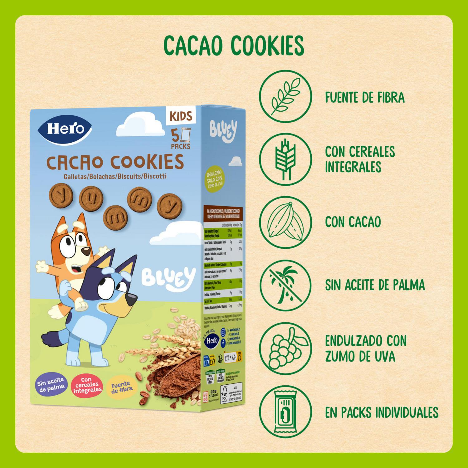 Galletas cacao Bluey Hero 100 g.