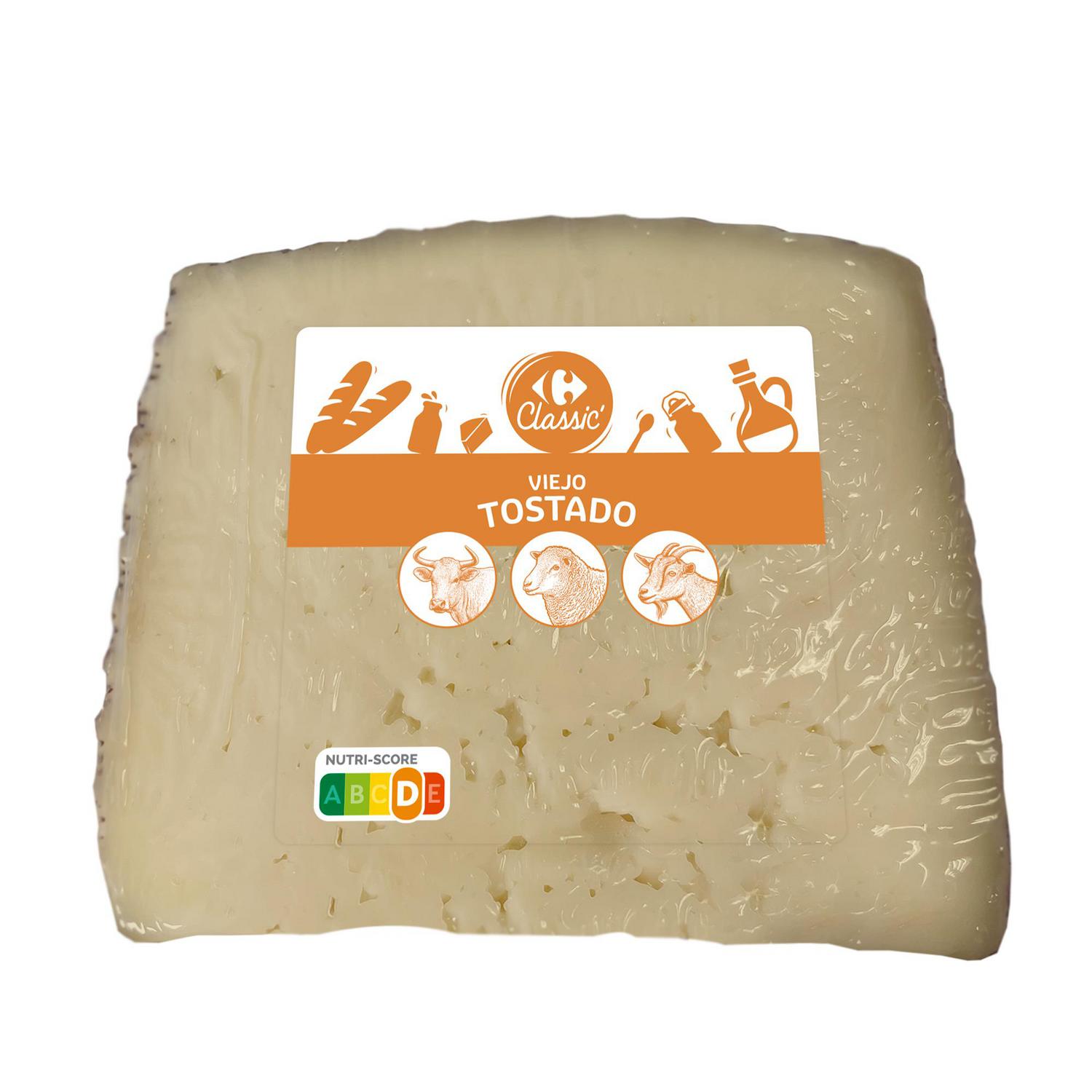 Queso de mezcla viejo tostado en cuña Carrefour Classic 330 g.