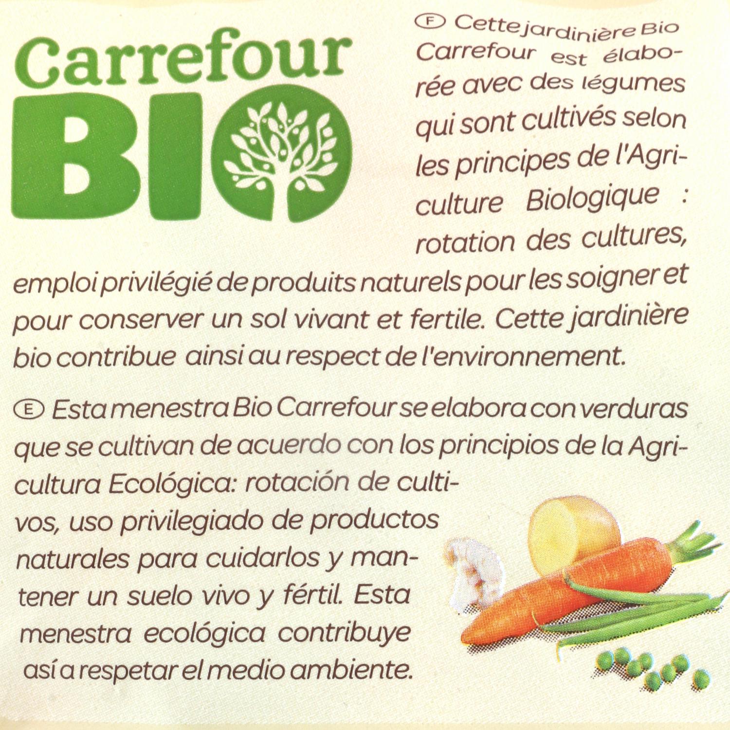 Menestra de verduras ecológicas Carrefour Bio 600 g.