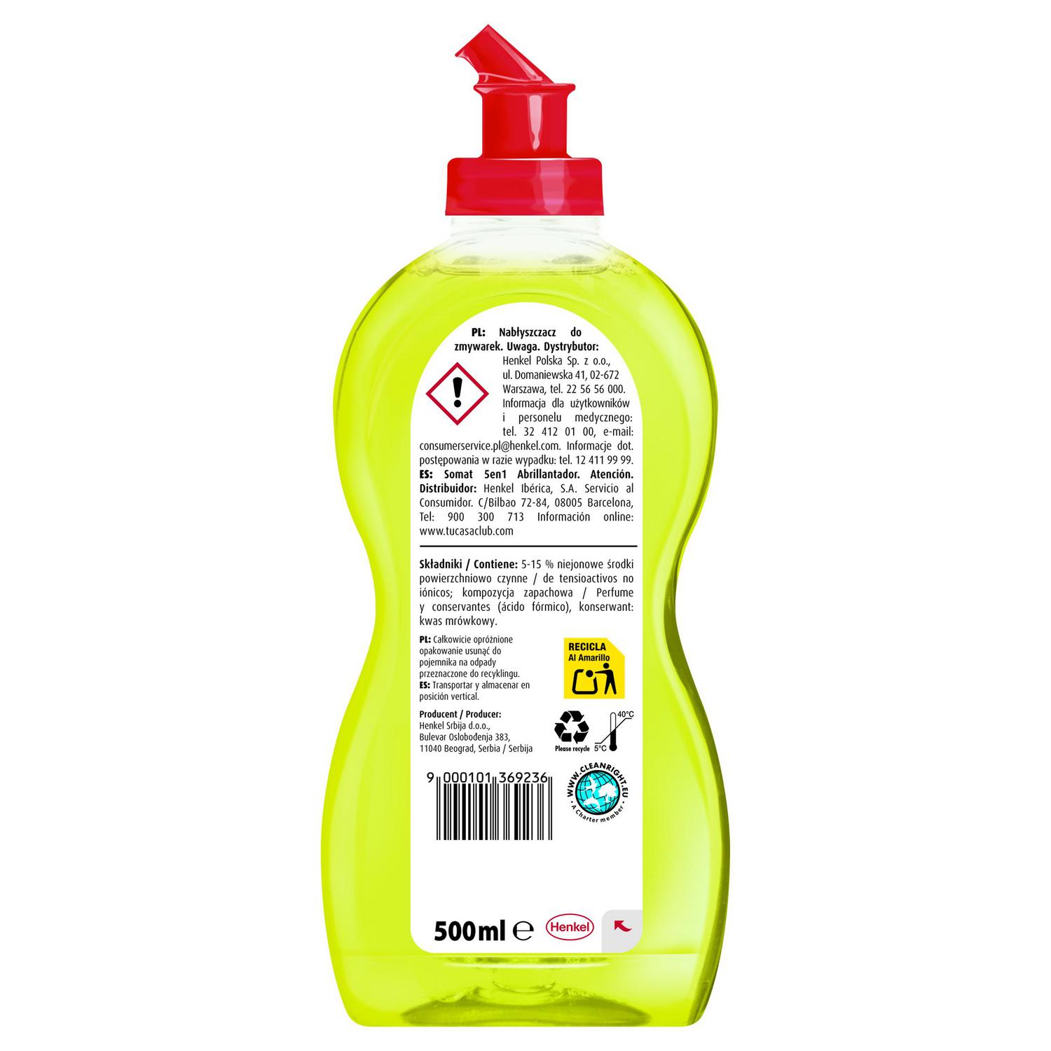 Abrillantador para lavavajillas limón Somat 500 ml.
