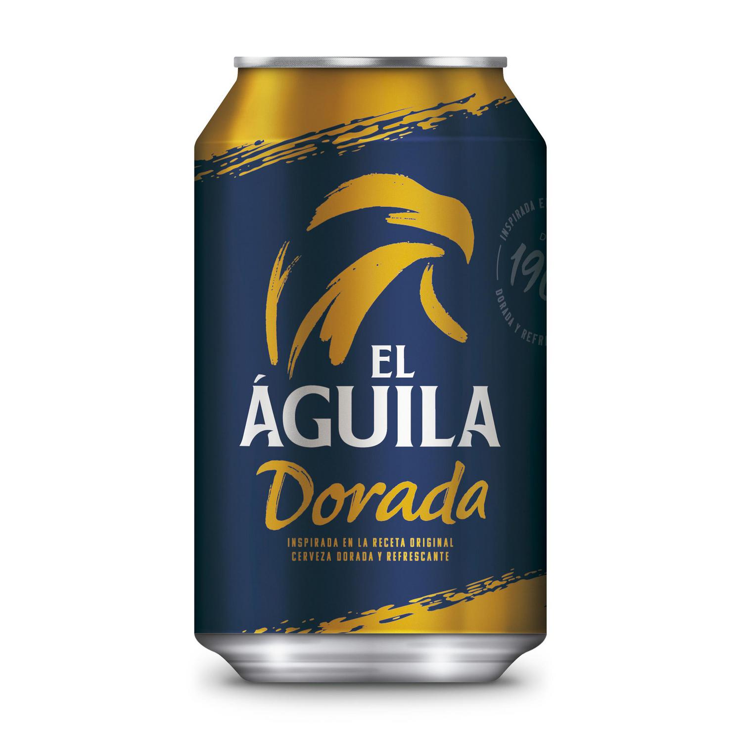 Cerveza El Aguida Dorada pack 12 latas 33 cl.