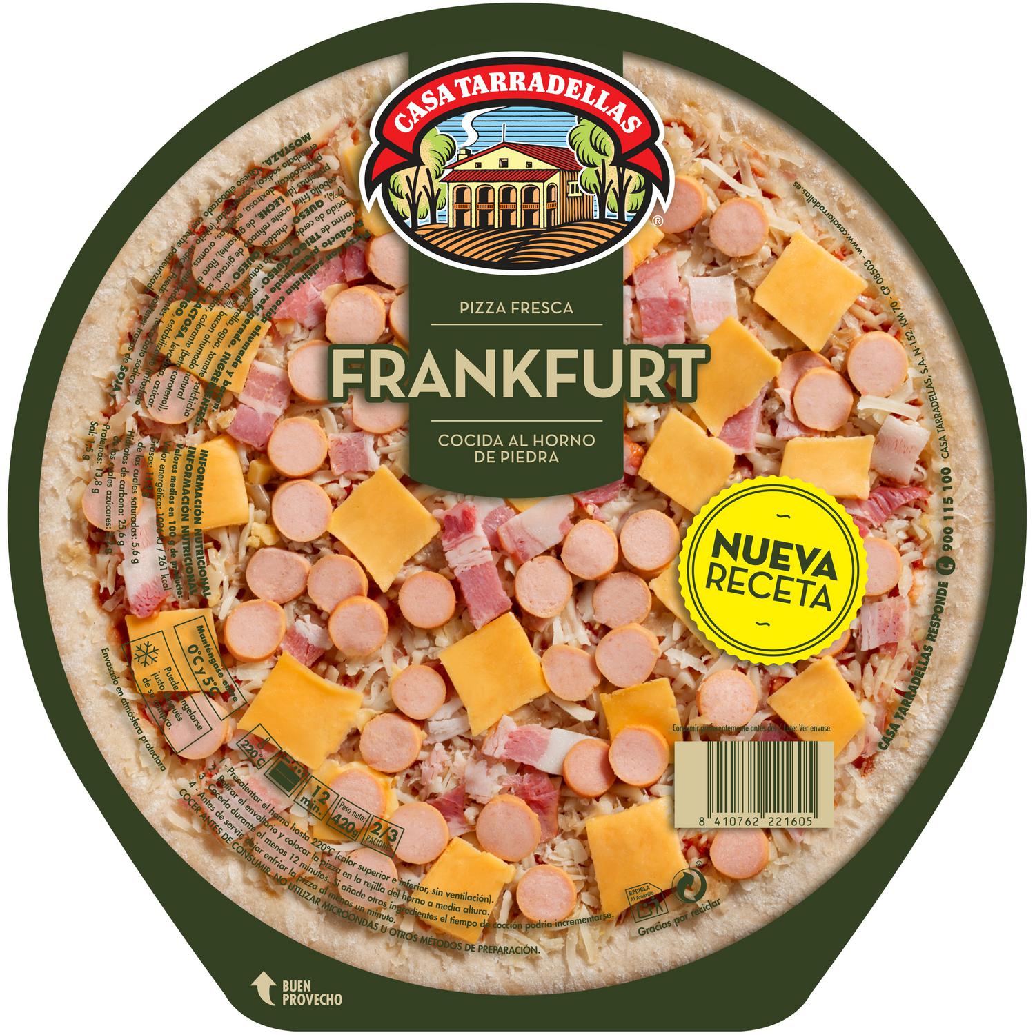 Pizza fresca Frankfurt Casa Tarradellas 420 g.