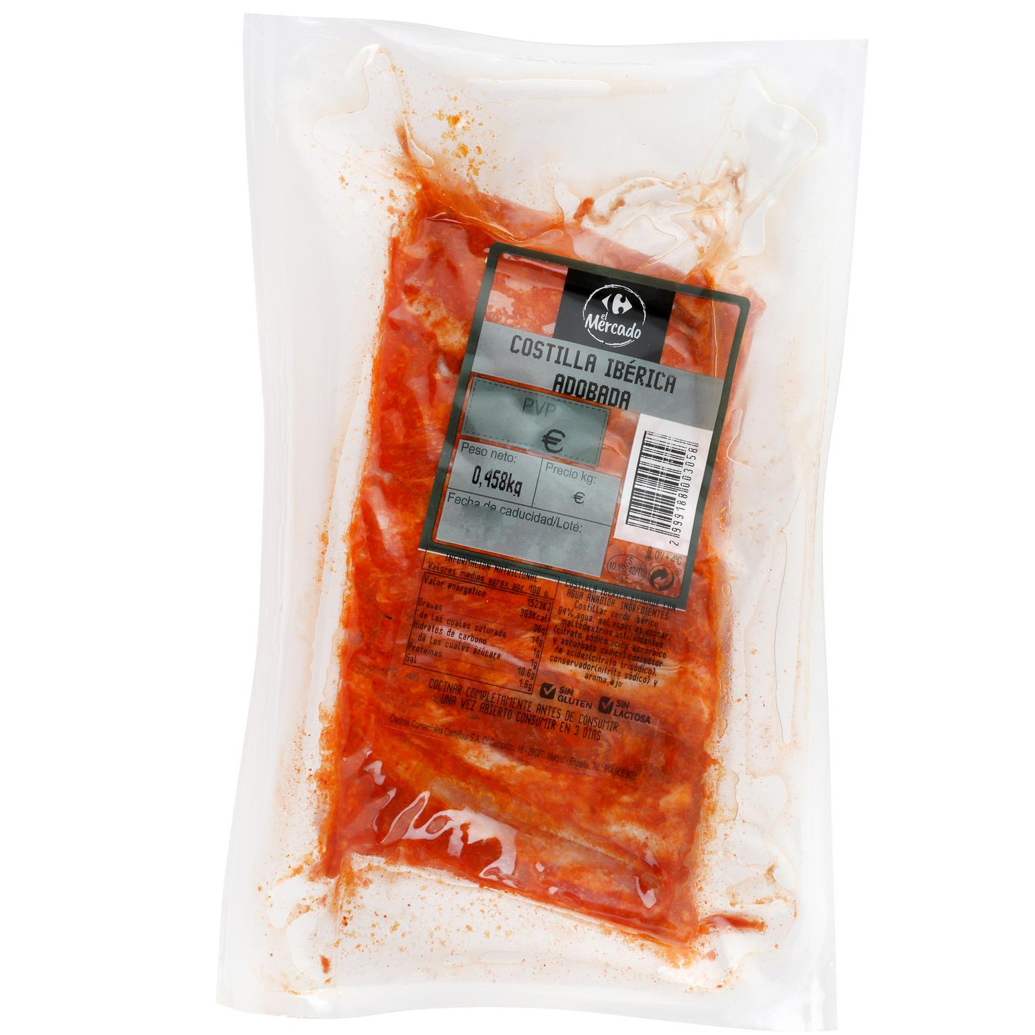 Costilla de Cerdo Ibérico Adobada Carrefour 750 g aprox