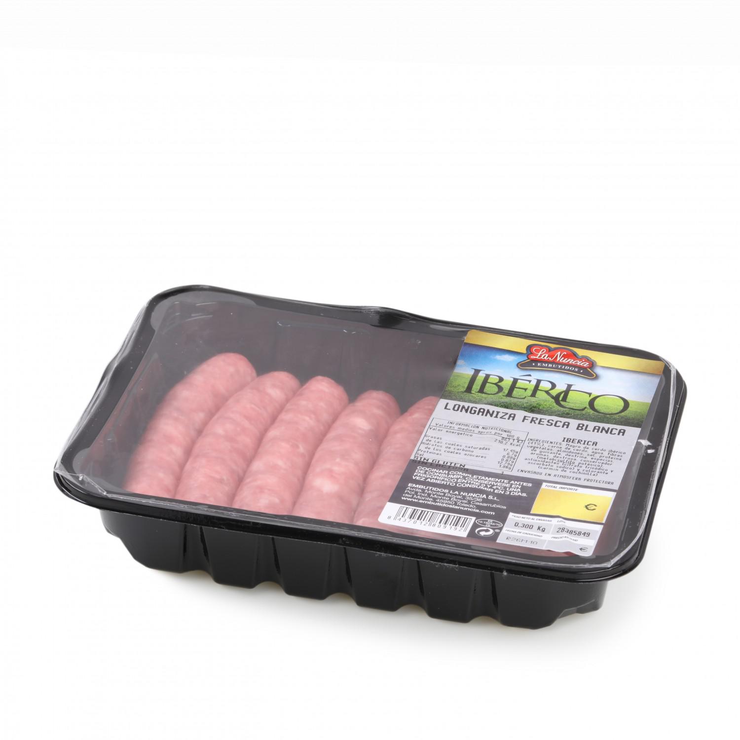 Longaniza blanca fresca de cerdo ibérico Carrefour 400 g aprox