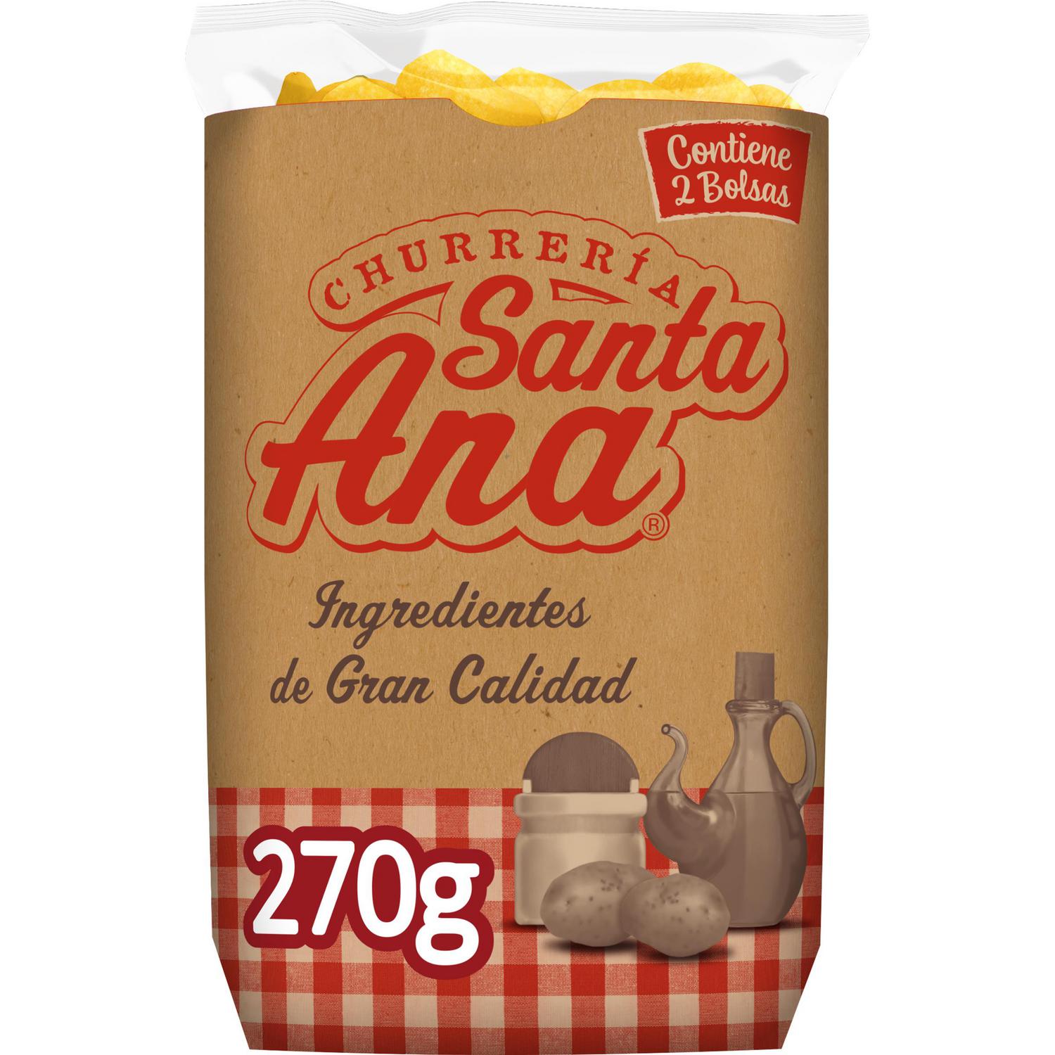 Patatas fritas churrería Santa Ana sin gluten pack de 2 bolsas de 135 g.