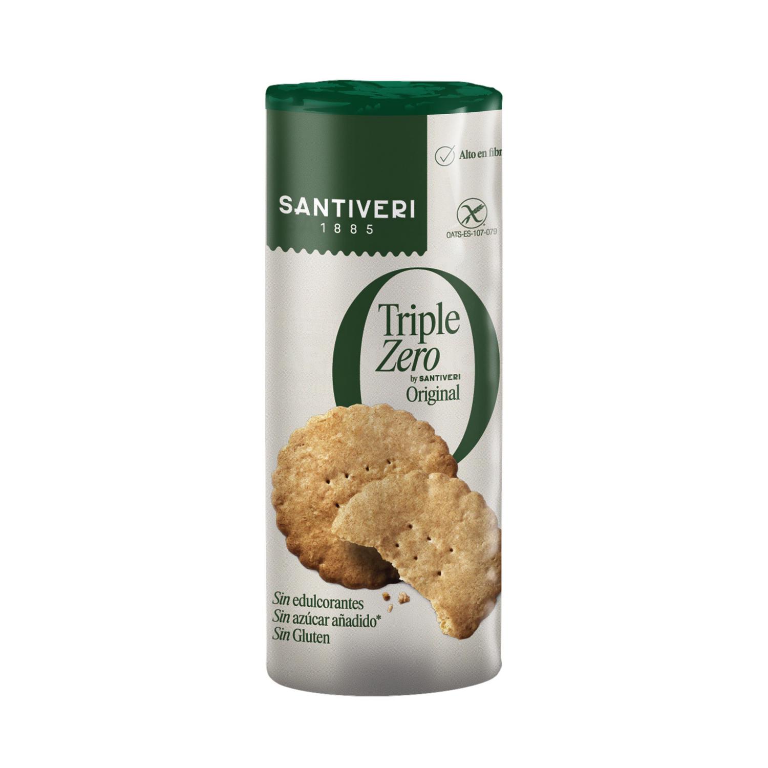 Galleta Original Triple Zero Santiveri sin gluten y sin azúcar añadido 200 g.