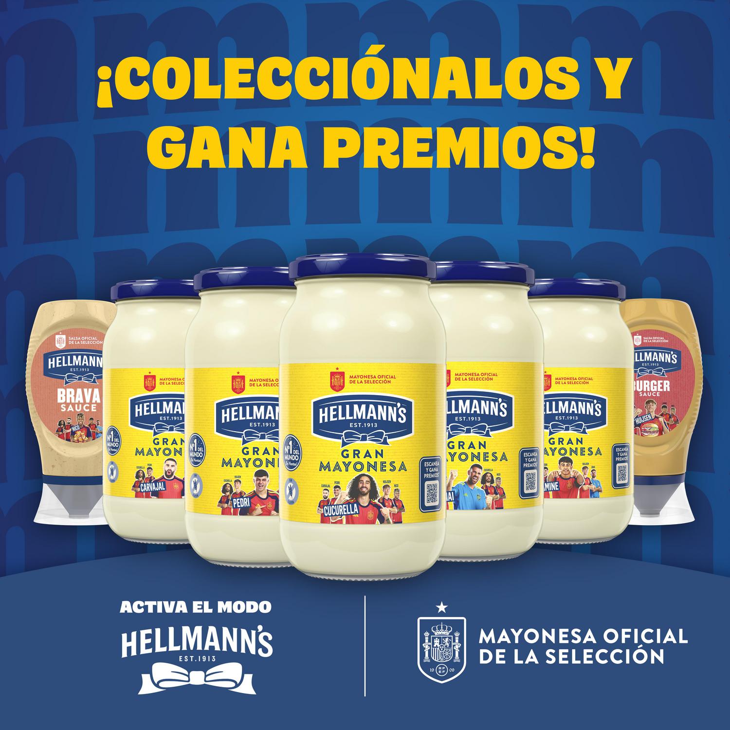 Mayonesa Hellmann's sin gluten tarro 490 g.