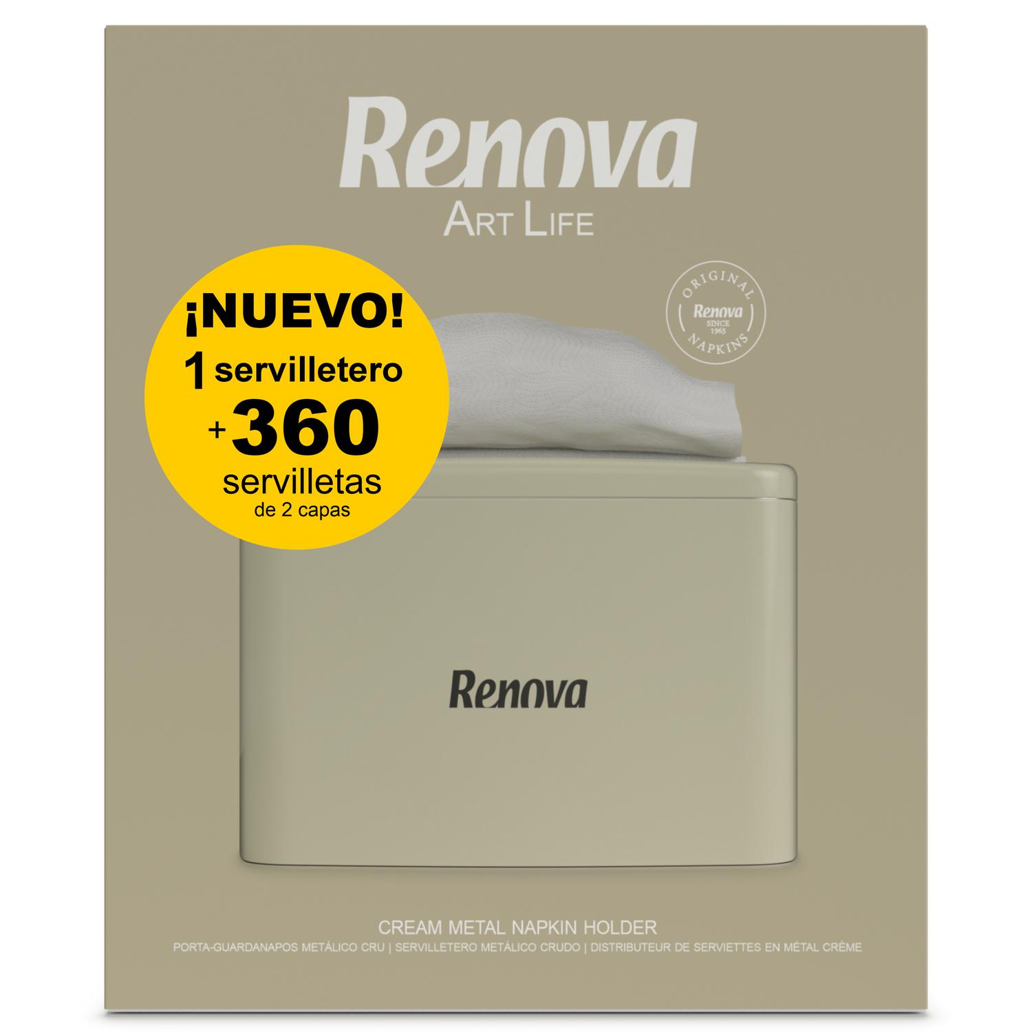 Servilletero Art Life Kit Mix + 320 Servilletas de 2 Capas Zig Zag