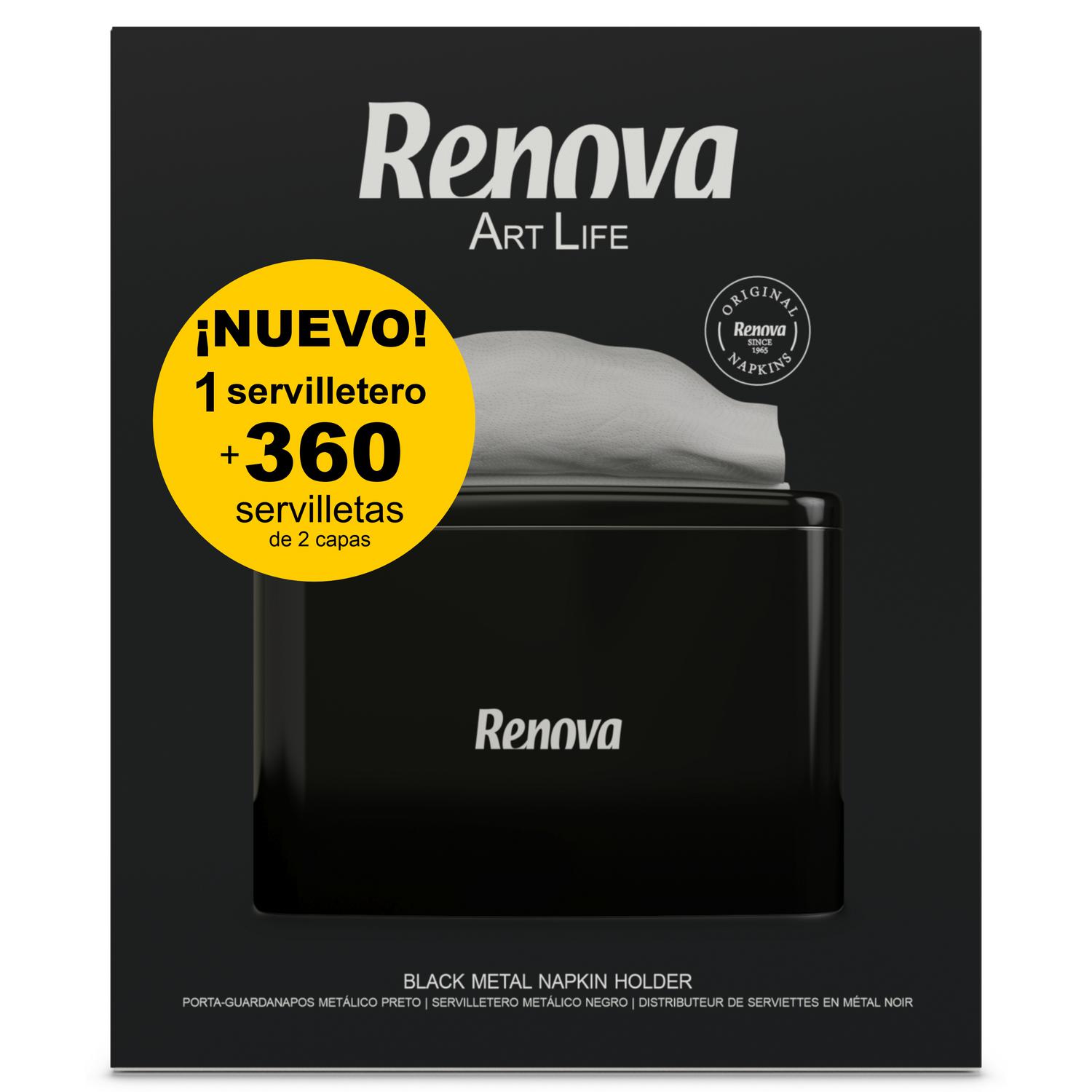 Servilletero Art Life Kit Mix + 320 Servilletas de 2 Capas Zig Zag