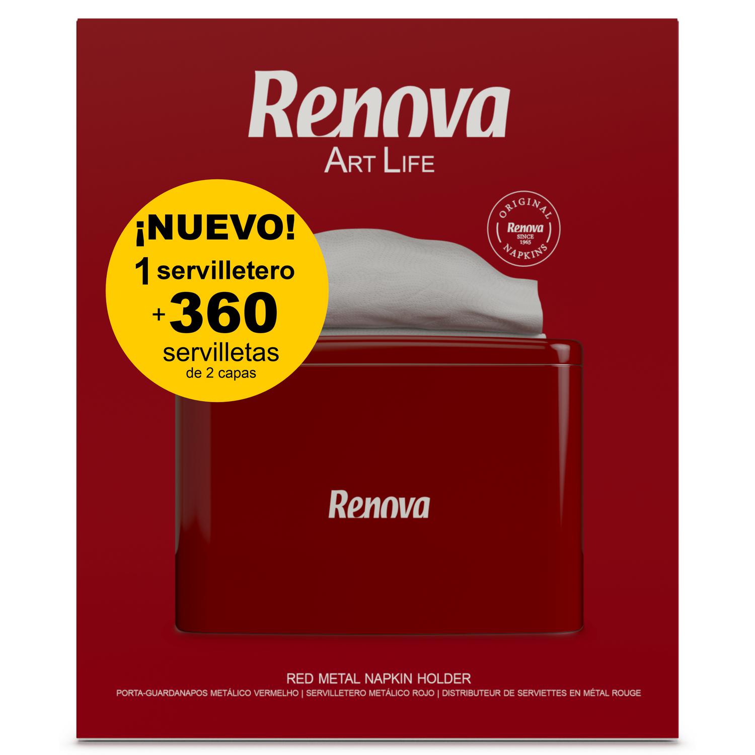 Servilletero Art Life Kit Mix + 320 Servilletas de 2 Capas Zig Zag