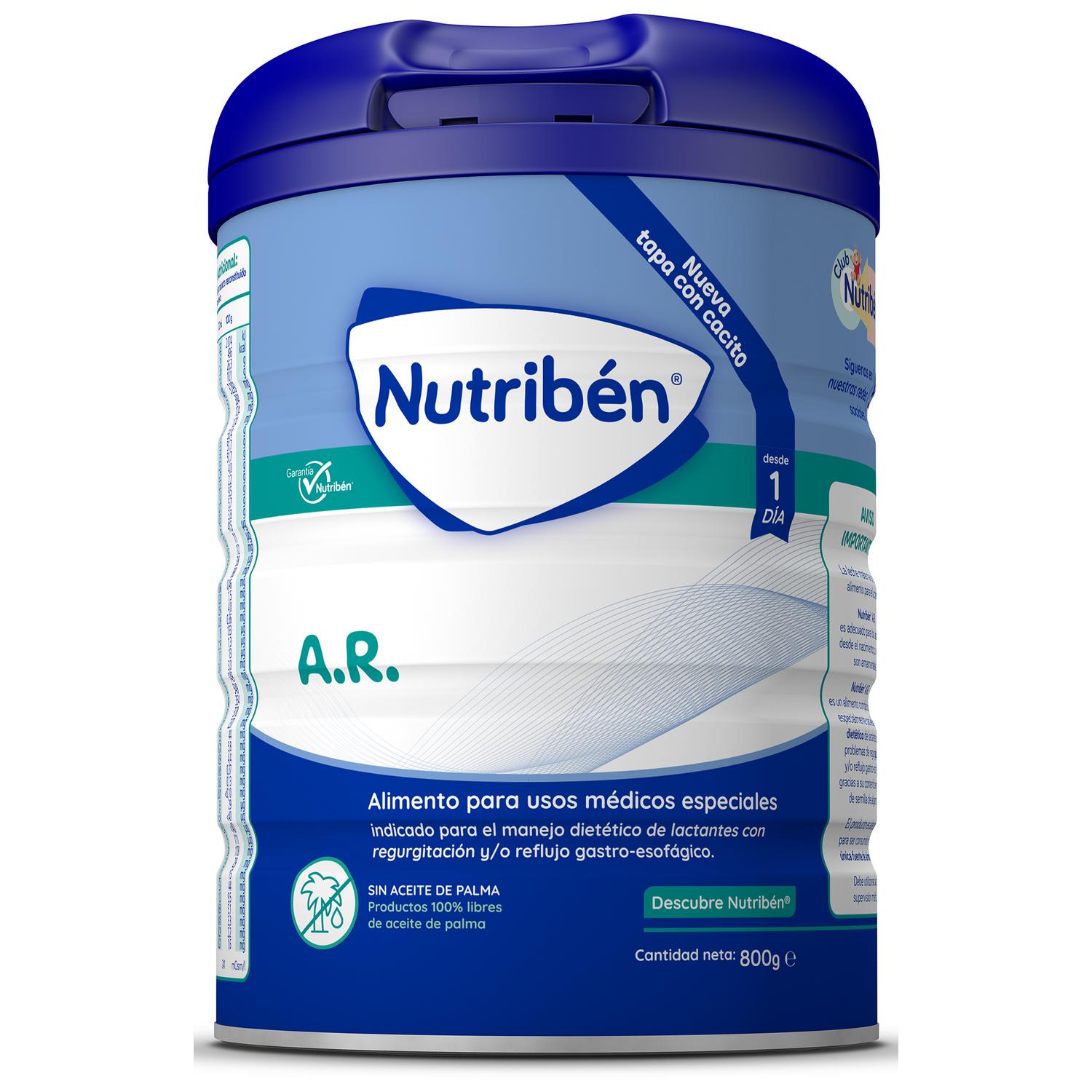 Leche infantil para lactantes en polvo Nutribén A.R. lata 800 g.