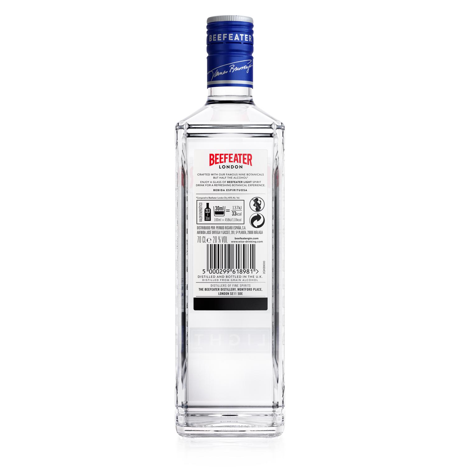 Ginebra Beefeater light 70 cl.