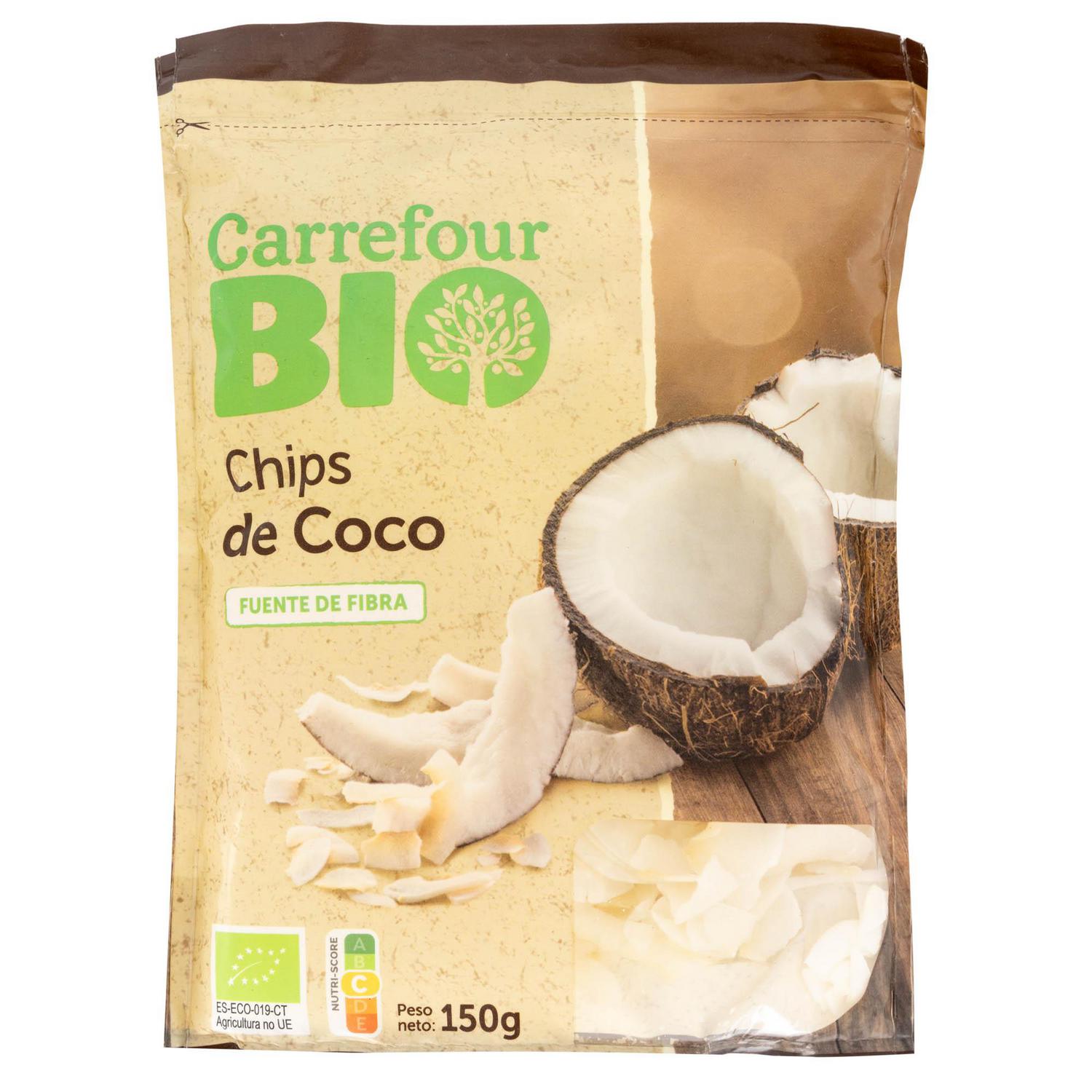 Chips de coco ecológicos Carrefour Bio doy pack 150 g.