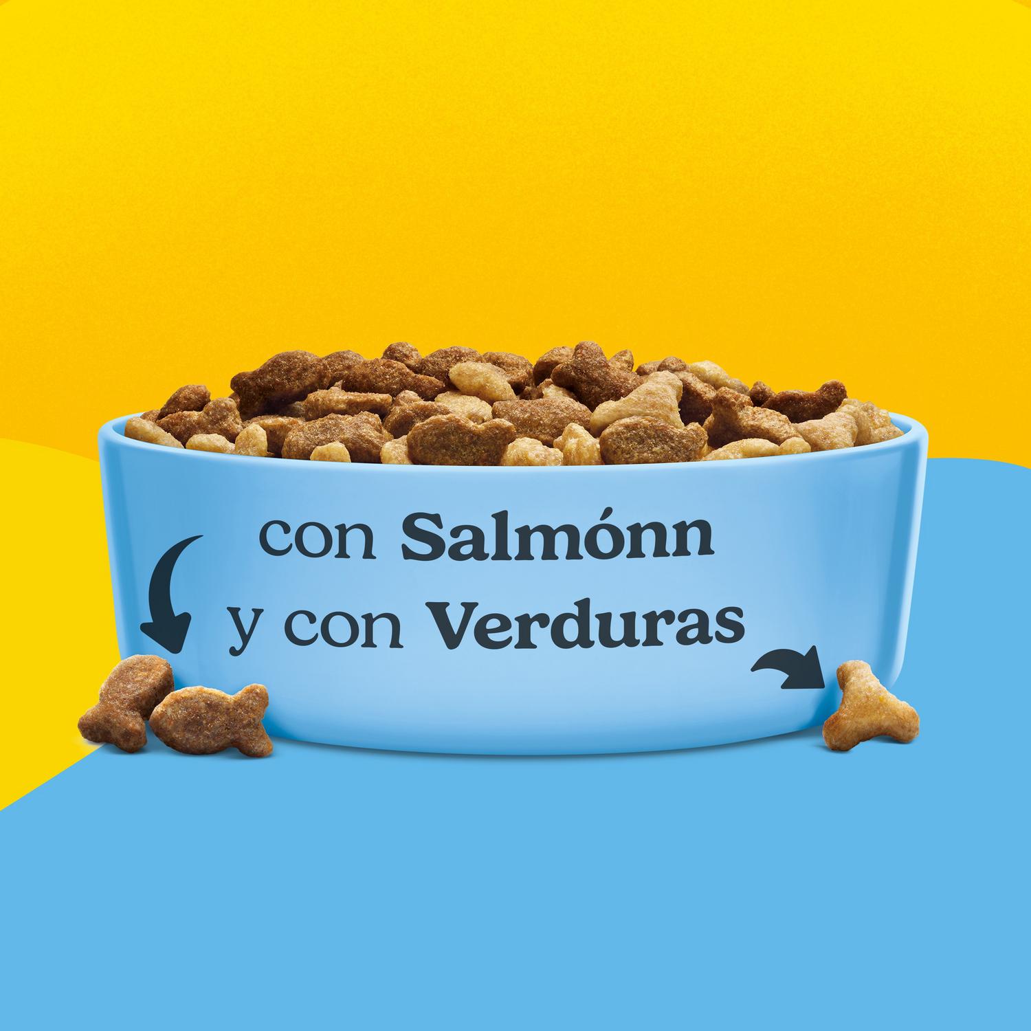 Pienso de salmón y verduras para gato adulto Purina Friskies 4 kg