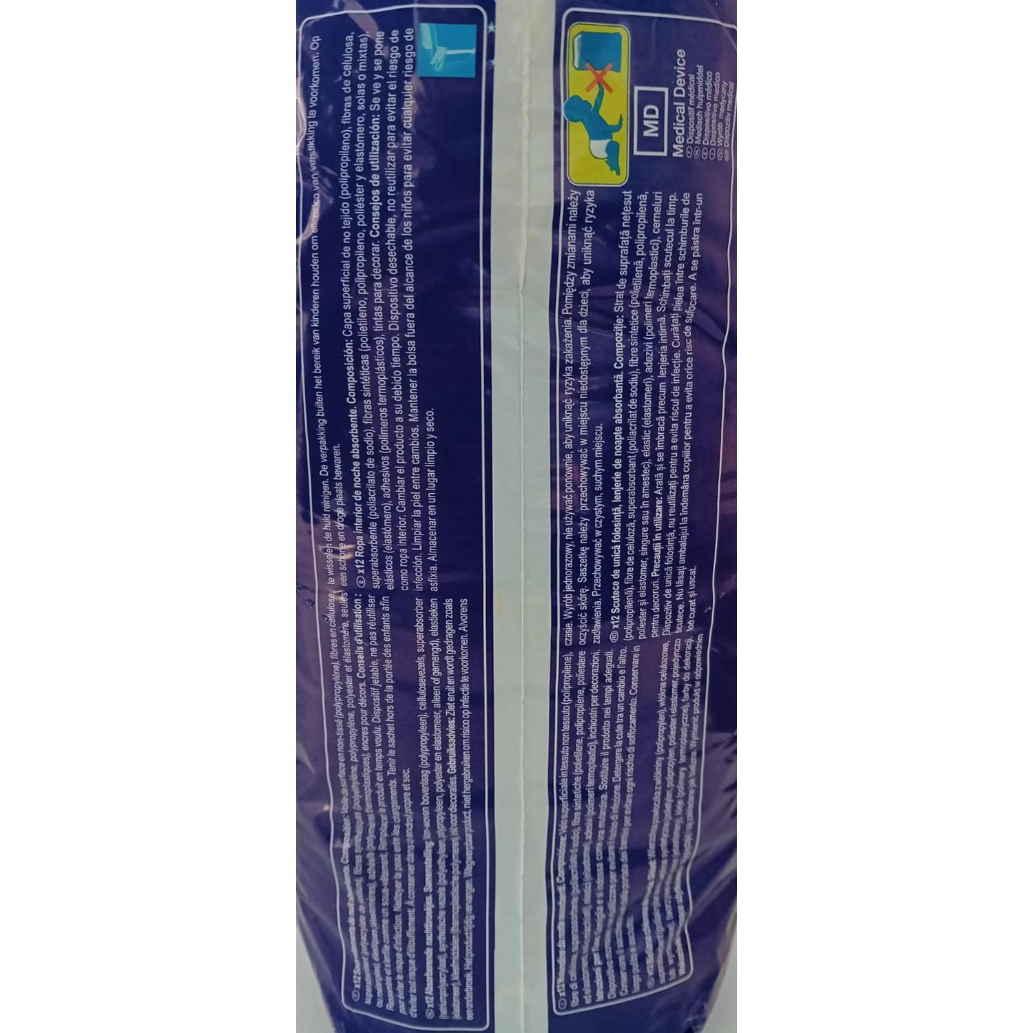 Ropa interior absorbente niño noche Carrefour Soft 8-15 años (27kg-57 kg.) 12 ud.