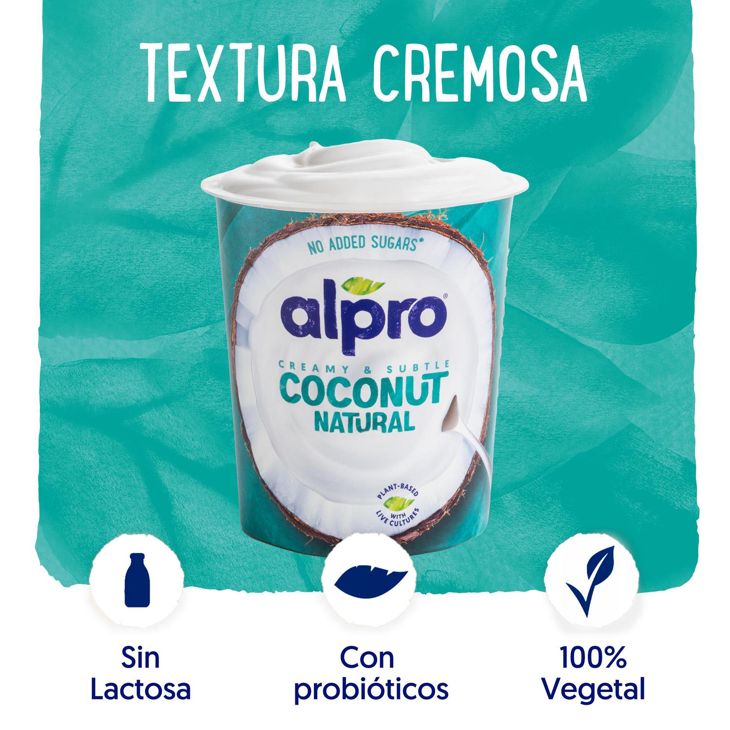 Preparado de coco natural Alpro sin gluten y sin lactosa 350 g.