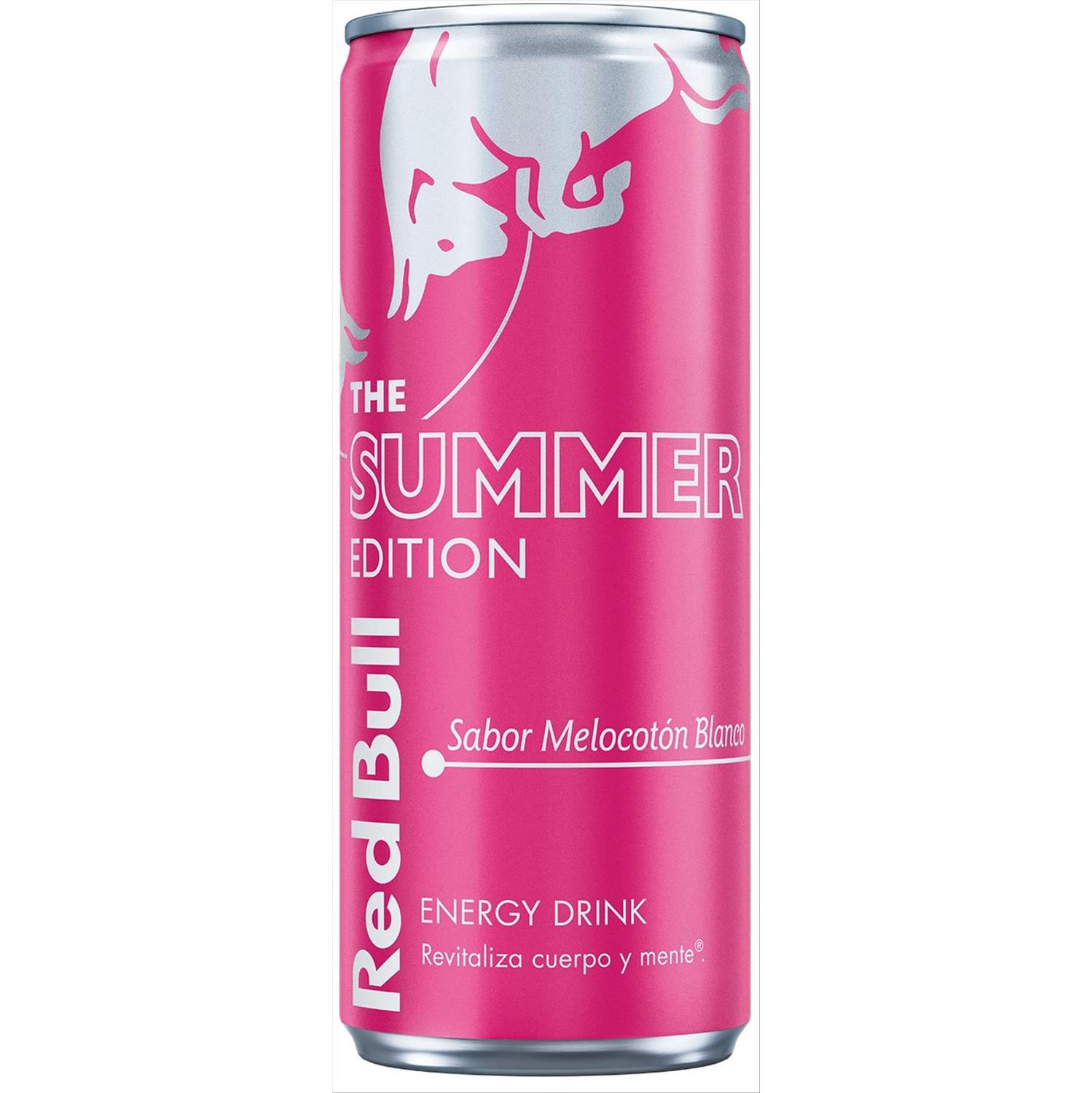Red Bull Bebida Energética melocotón blanco lata 25 cl.