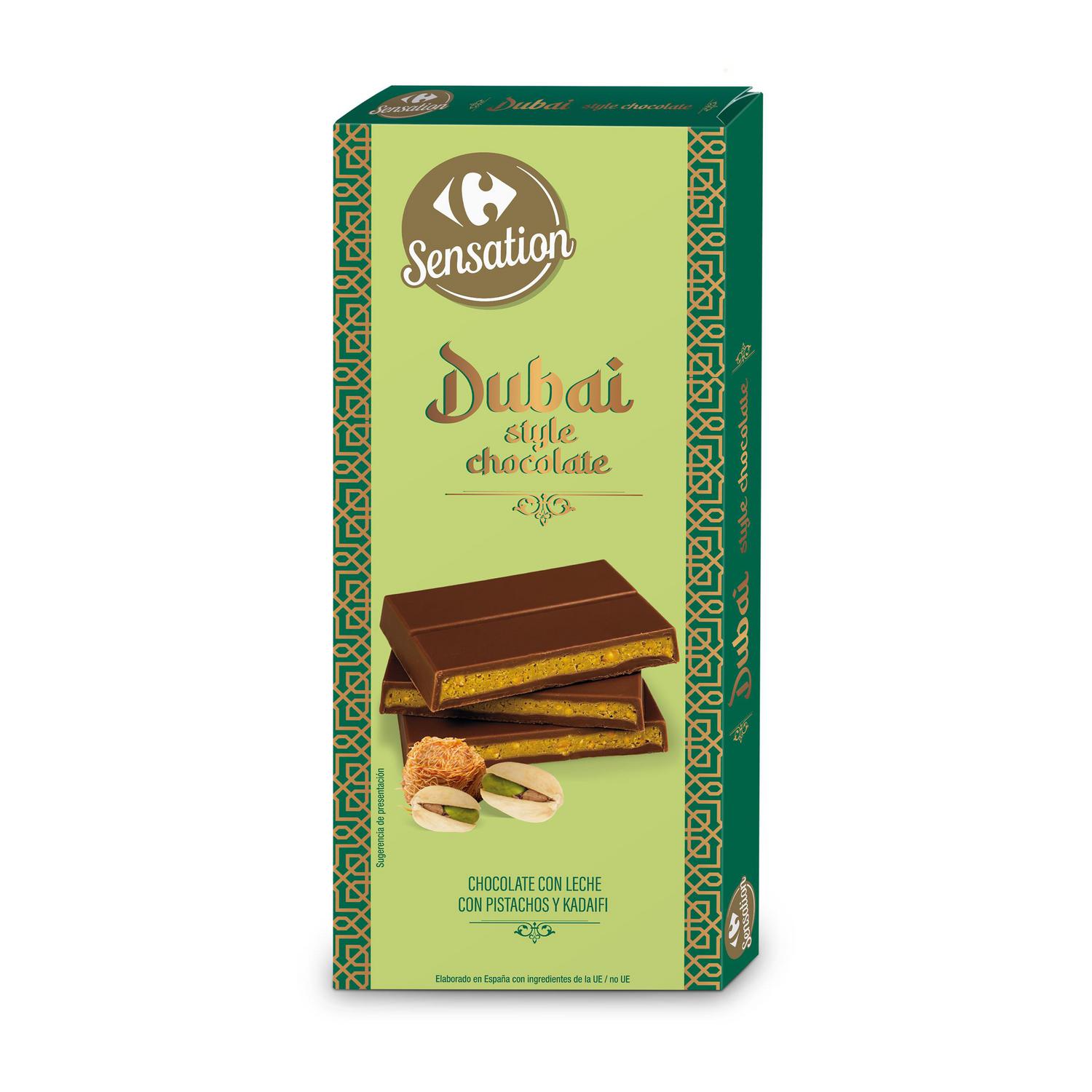 Chocolate estido Dubai Carrefour Sensation 150 g.