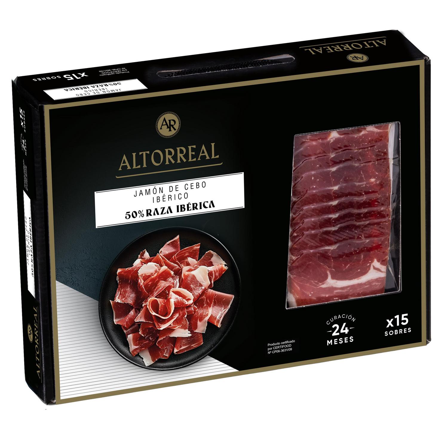 Maletín de jamón de cebo ibérico 50% raza ibérica Altorreal 750 g.