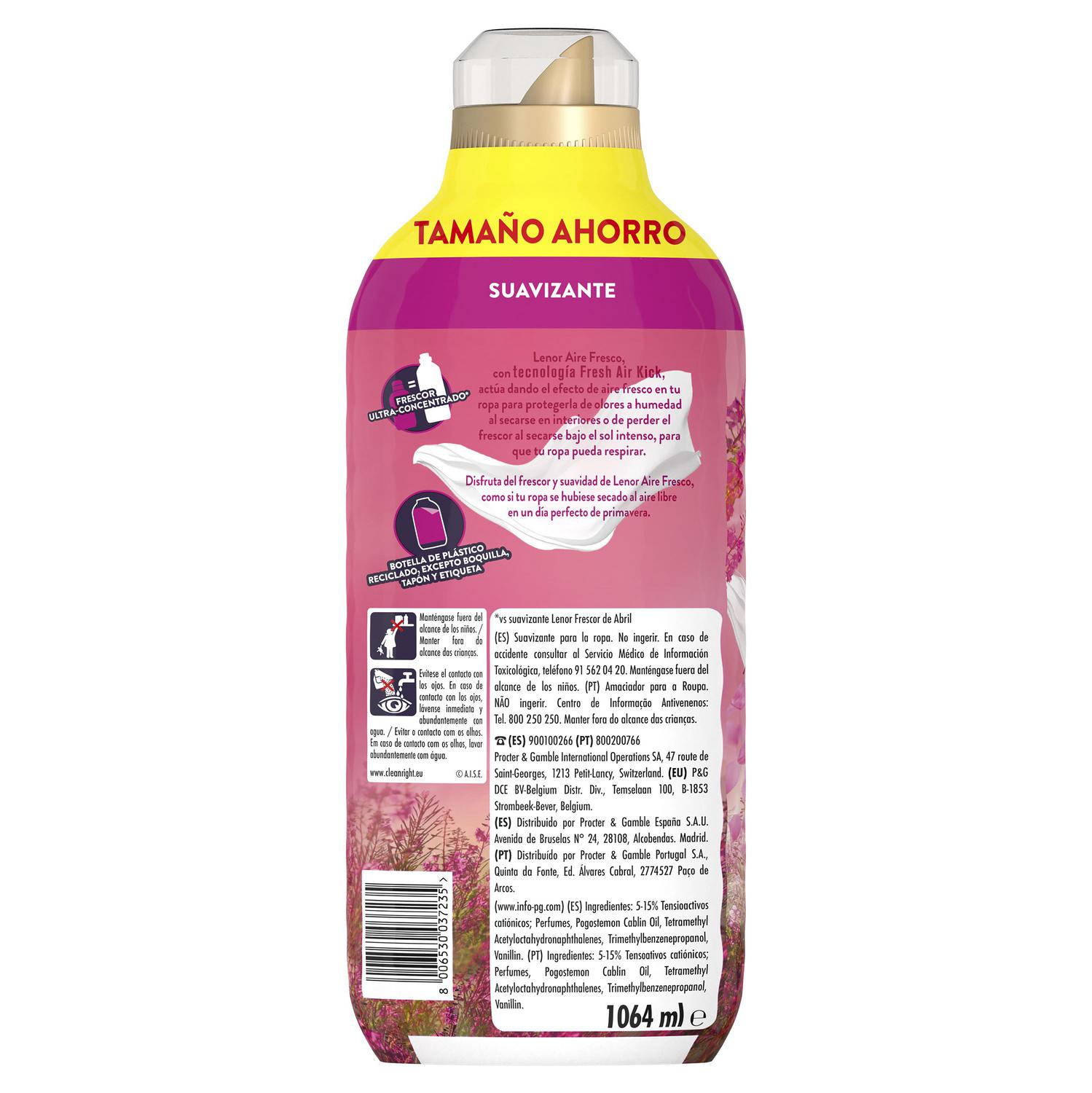 Suavizante concentrado frescor a flores silvestres Aire Fresco Lenor 76 lavados.