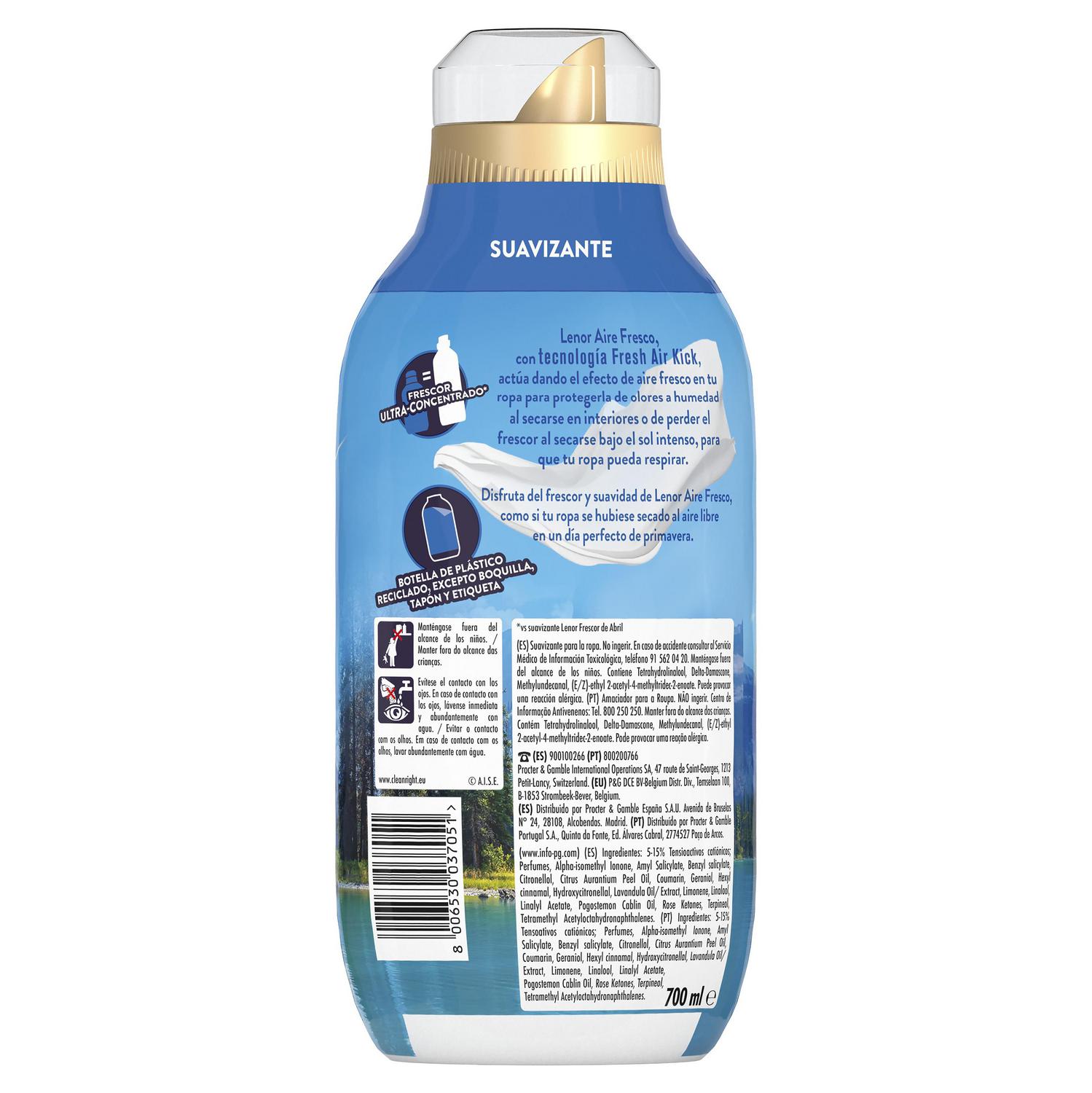 Suavizante concentrado frescor alpino Aire Fresco Lenor 50 lavados.