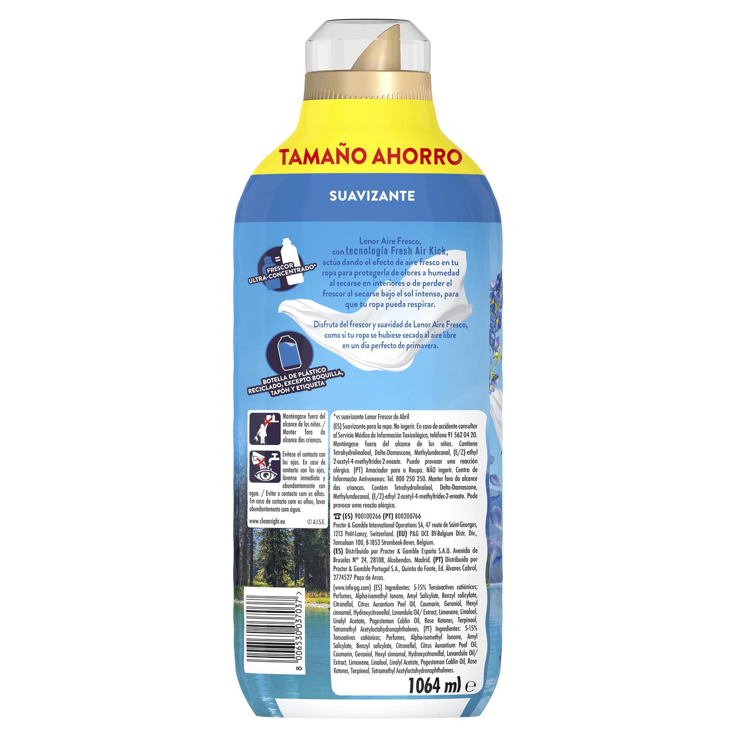 Suavizante concentrado frescor alpino Aire Fresco Lenor 76 lavados.